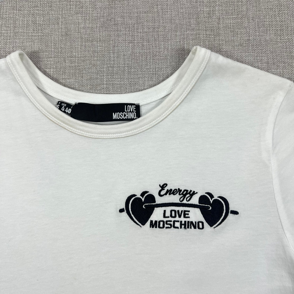 LOVE MOSCHINO BARBELL LIFTING TWO HEARTS