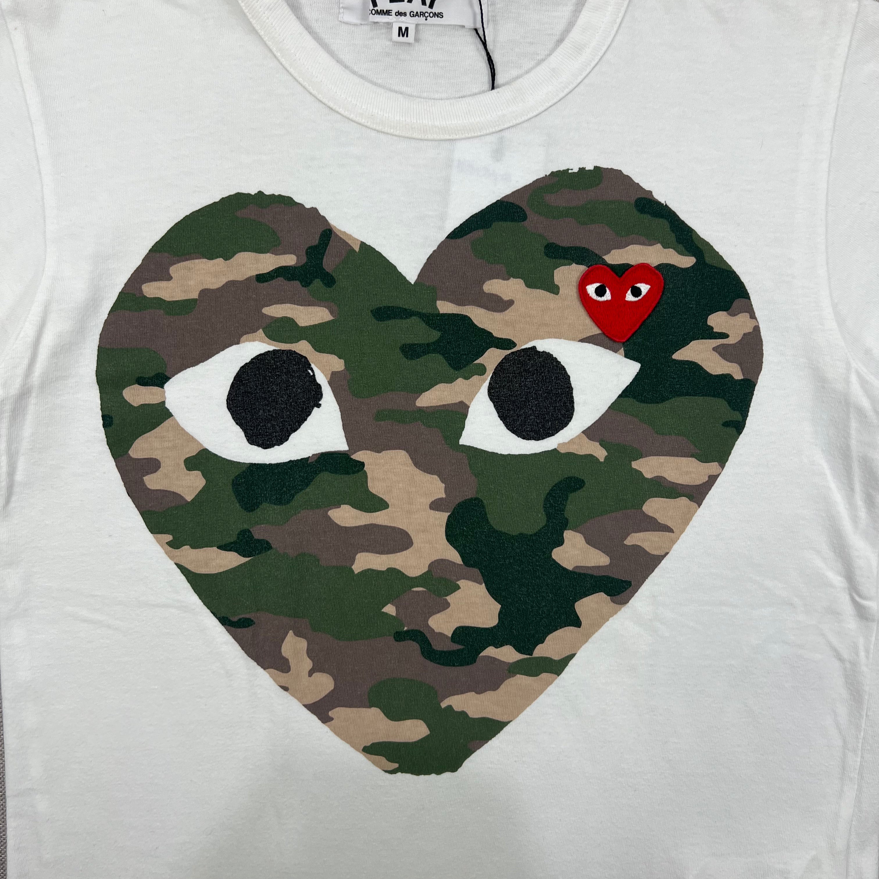 COMME DES GARCONS PLAY HEART CAMO TEE