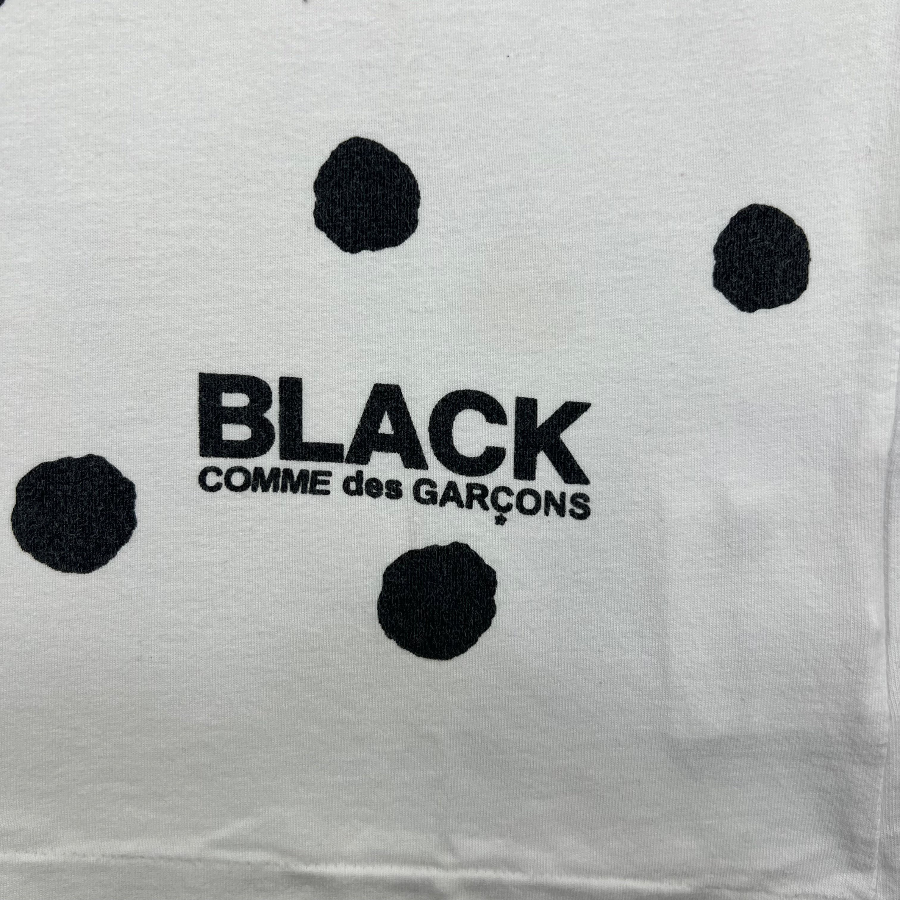 BLACK COMME DES GARCONS WHITE COTTON TEE