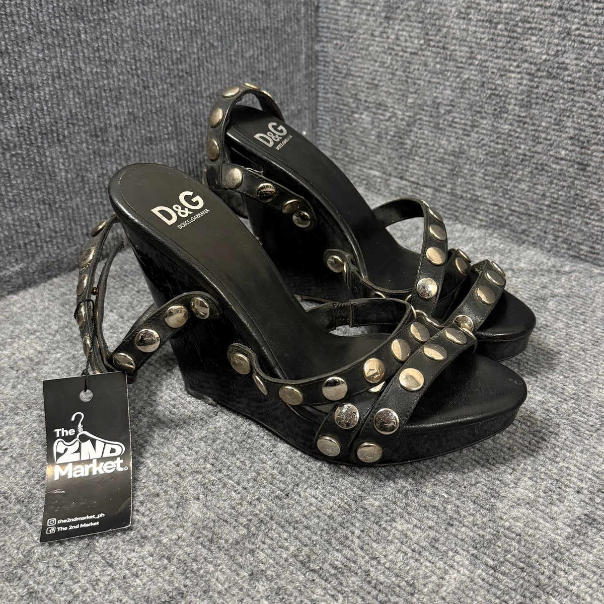DOLCE&GABBANA  BLACK LEATHER