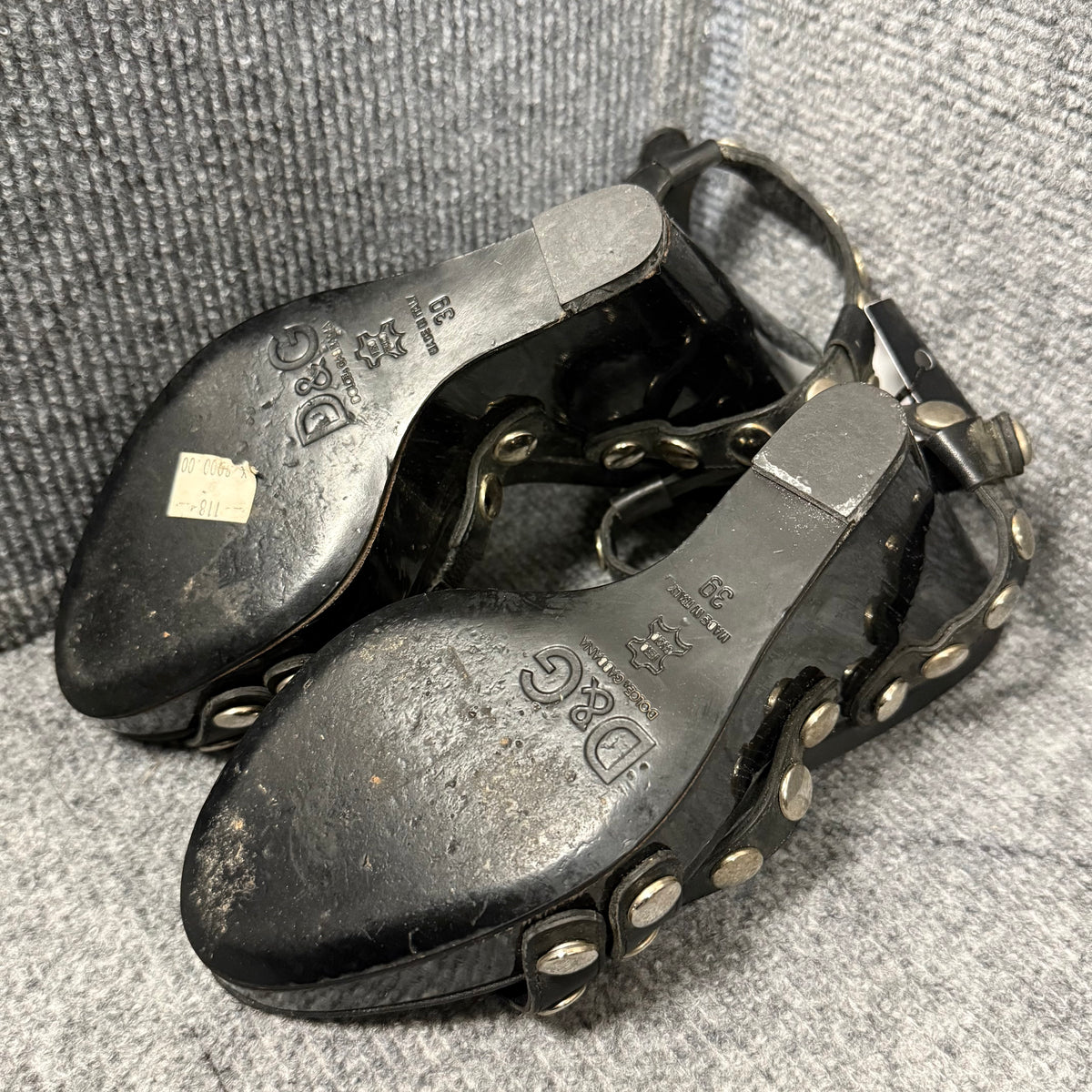 DOLCE&GABBANA  BLACK LEATHER