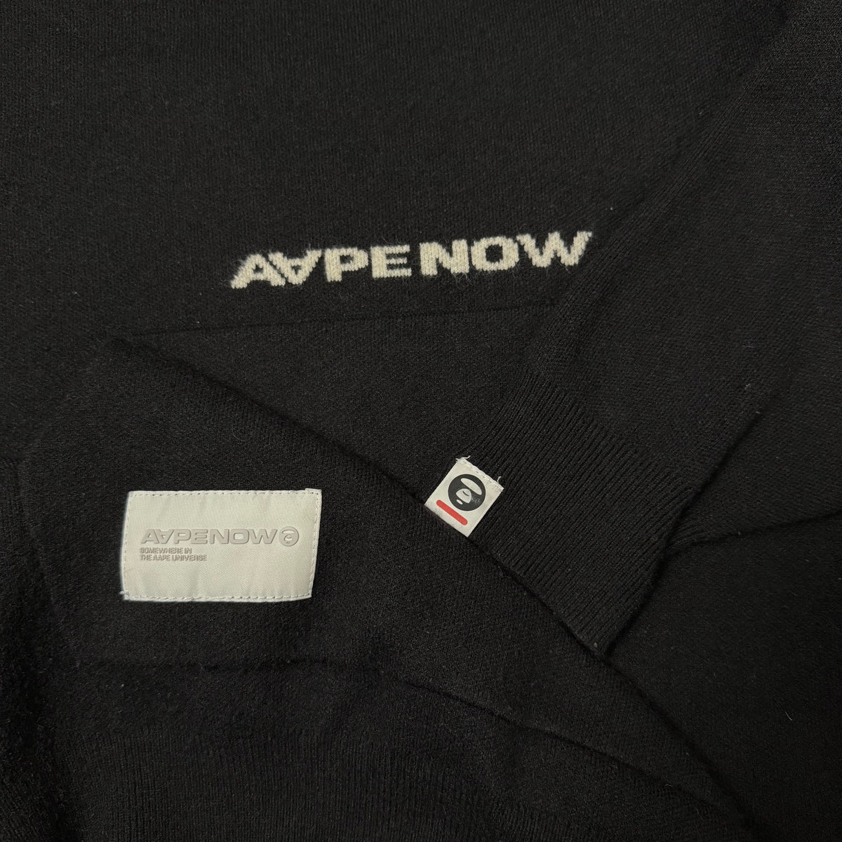 AAPE  MOONFACE KNIT HOODIE