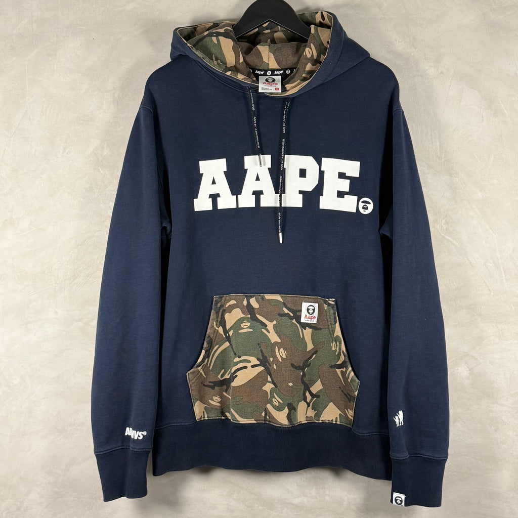 AAPE NAVY BLUE CHEST LOGO
