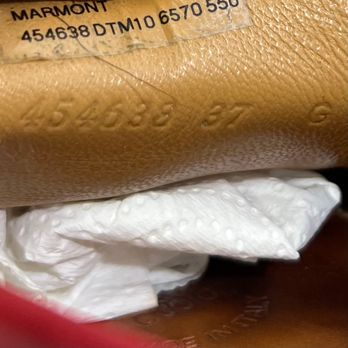 GUCCI GG RED LEATHER LOAFERS