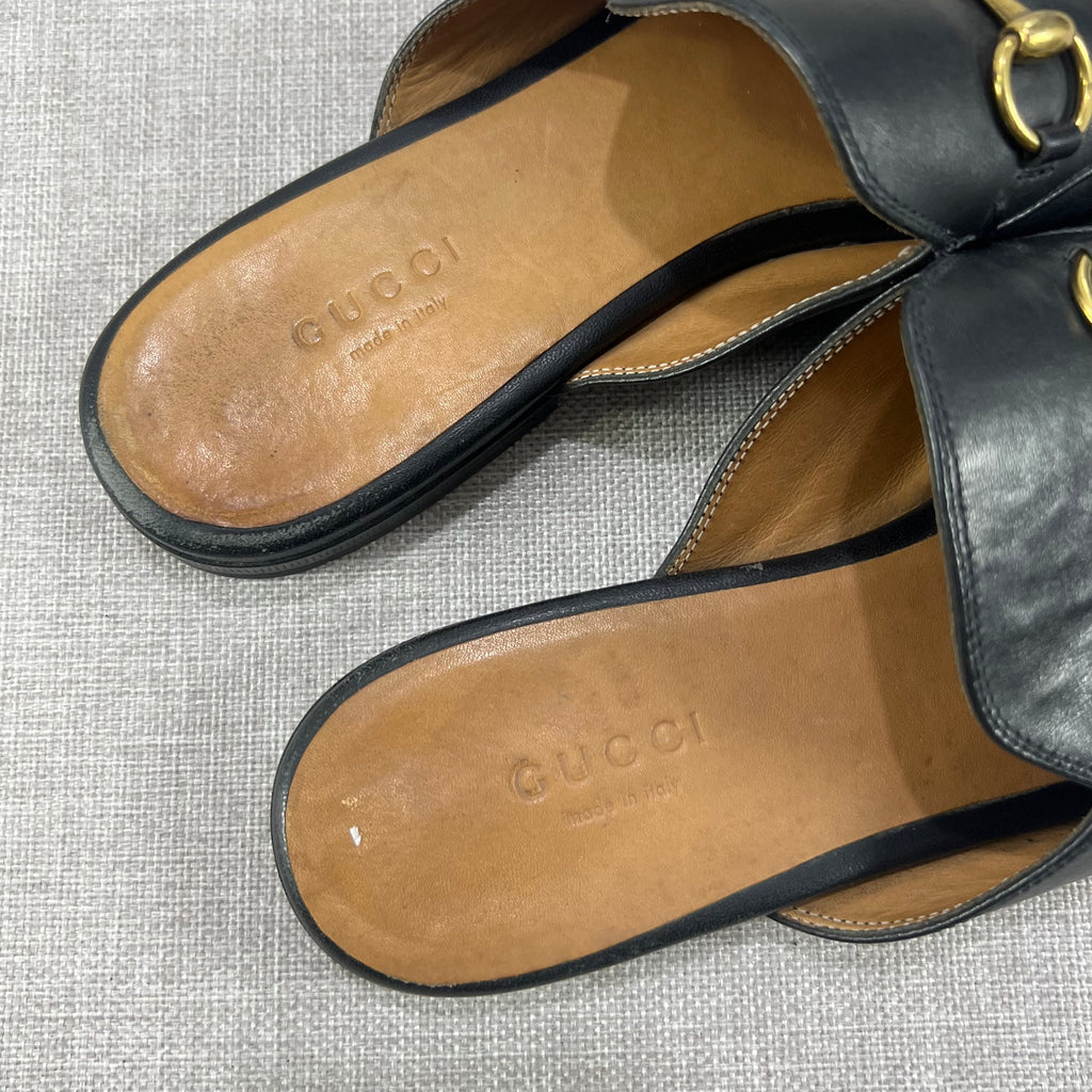 GUCCI PRINCETOWN LEATHER MULES