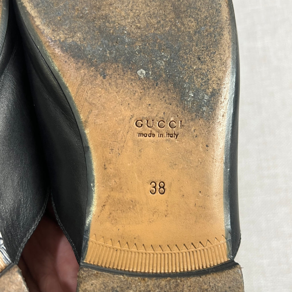 GUCCI PRINCETOWN LEATHER MULES