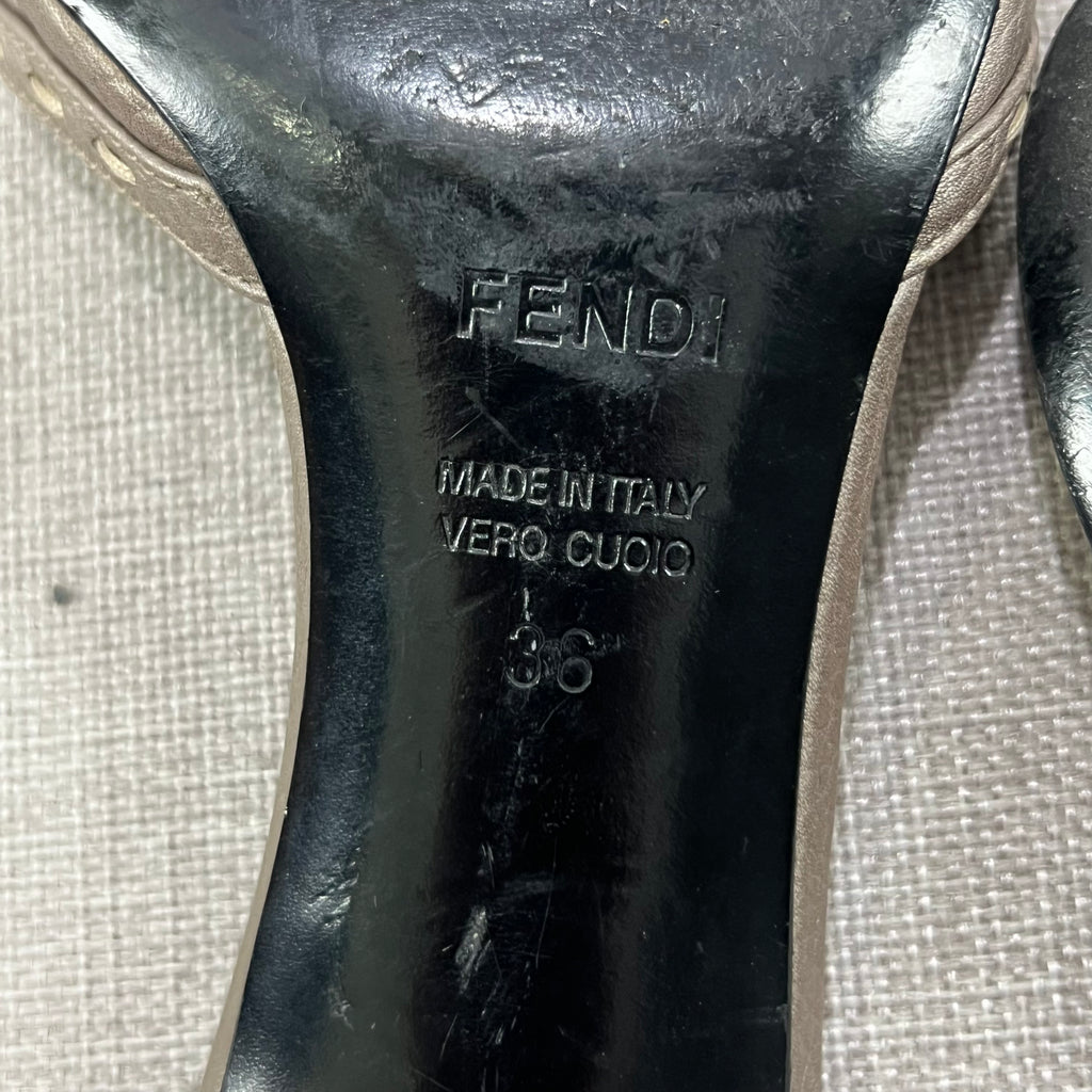 FENDI KITTEN HEEL MULES