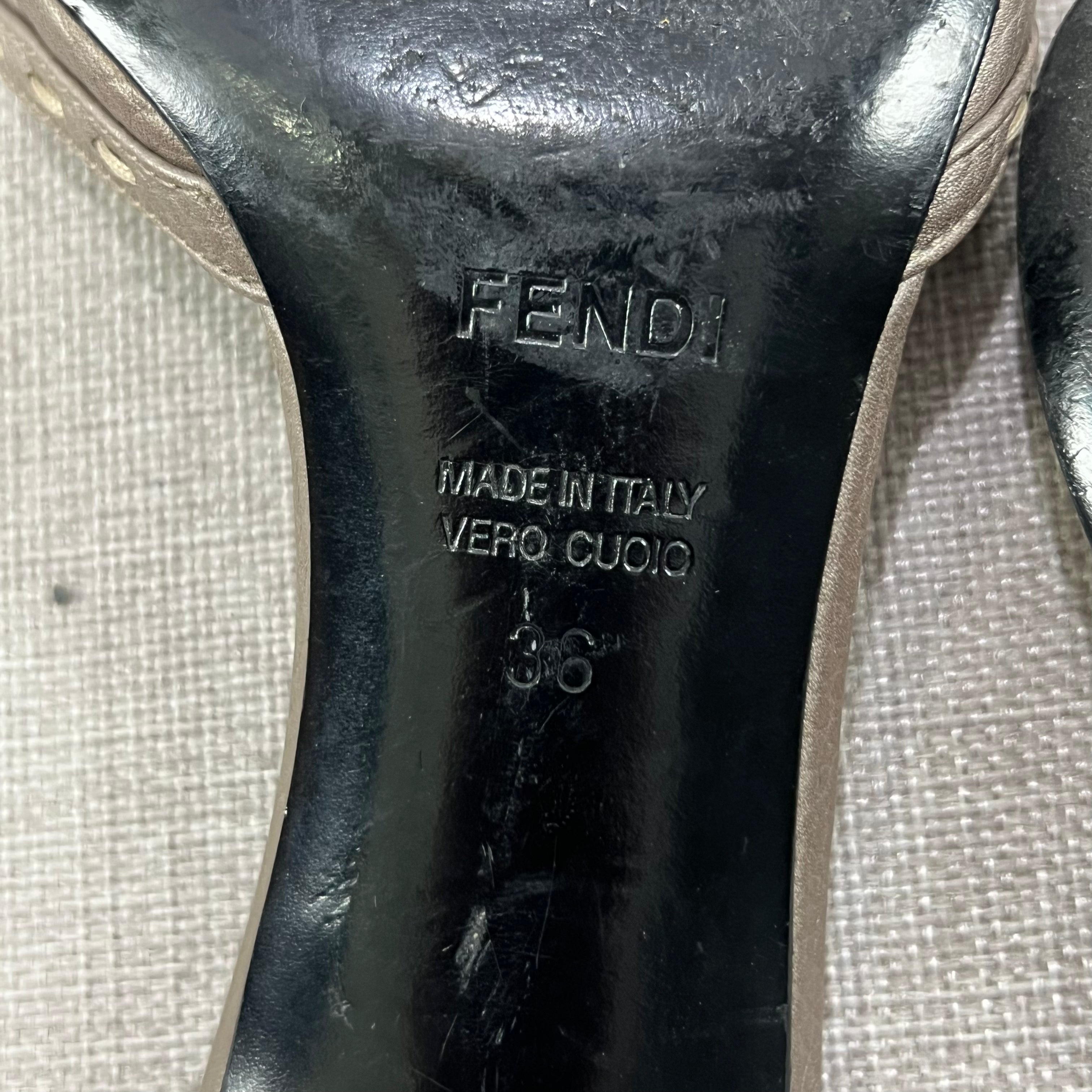 FENDI KITTEN HEEL MULES