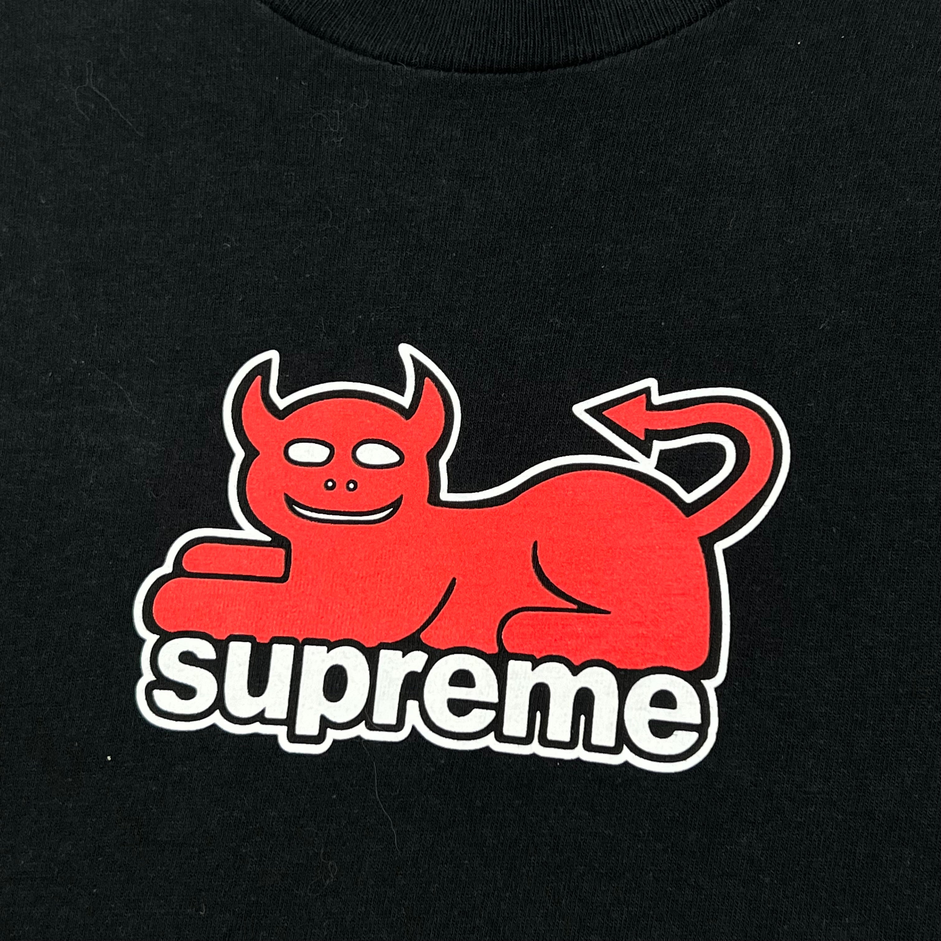 SUPREME X TOY MACHINE DEVIL CAT TEE