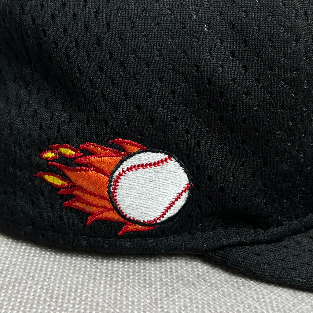 BLACK SUPREME NEW ERA 59FIFTY MESH BOX LOGO BASEBALL CAP