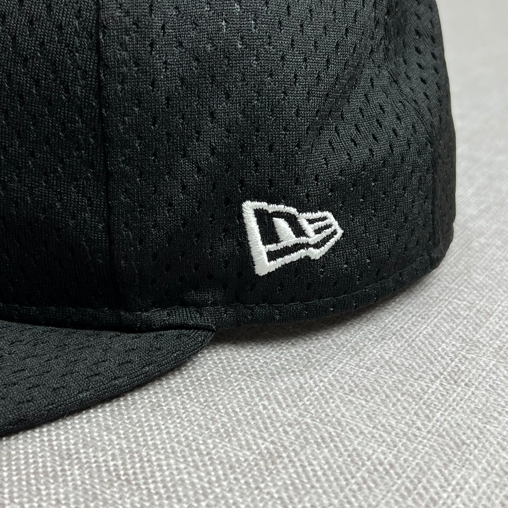 BLACK SUPREME NEW ERA 59FIFTY MESH BOX LOGO BASEBALL CAP