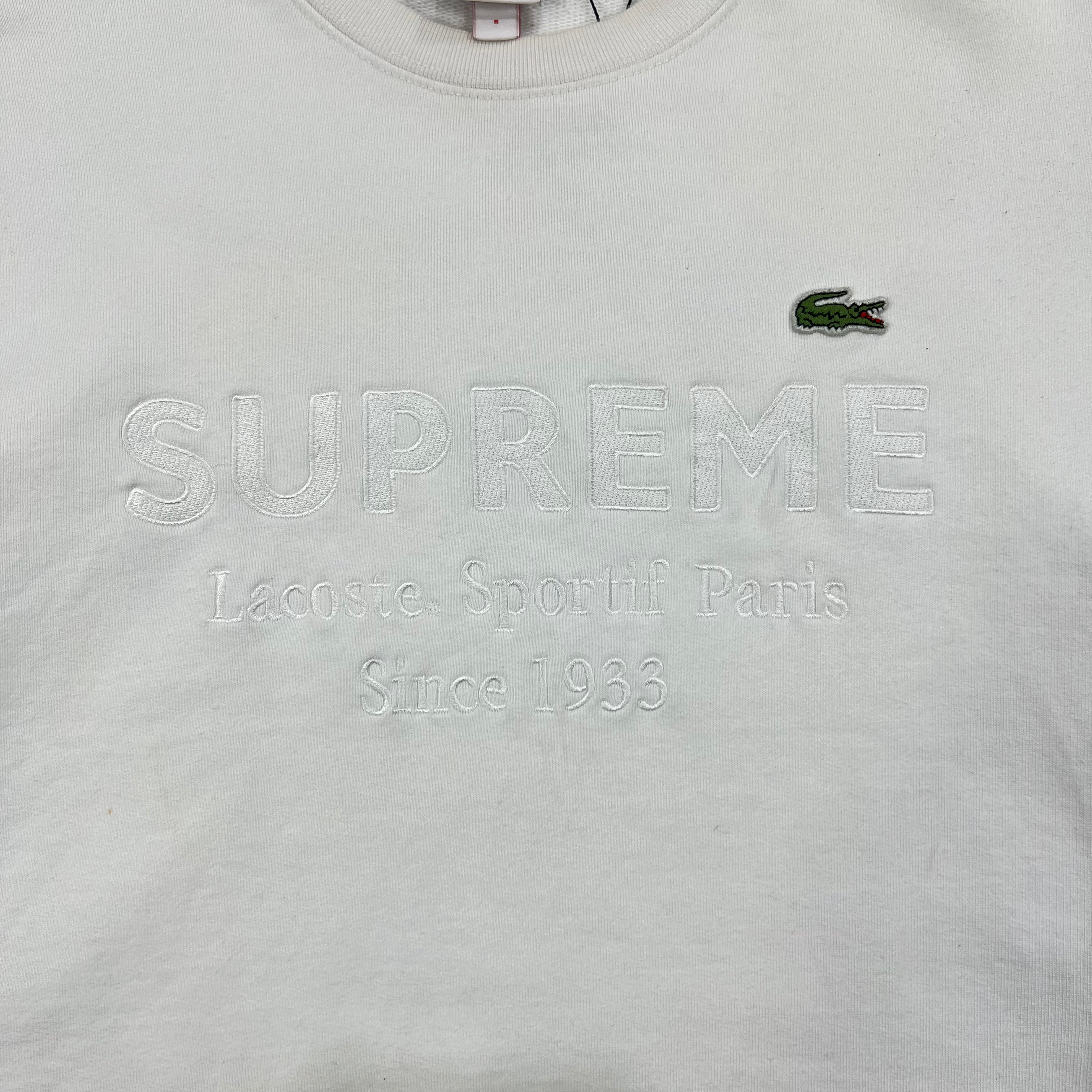 SUPREME X LACOSTE LIVE CREWNECK SWEATSHIRT
