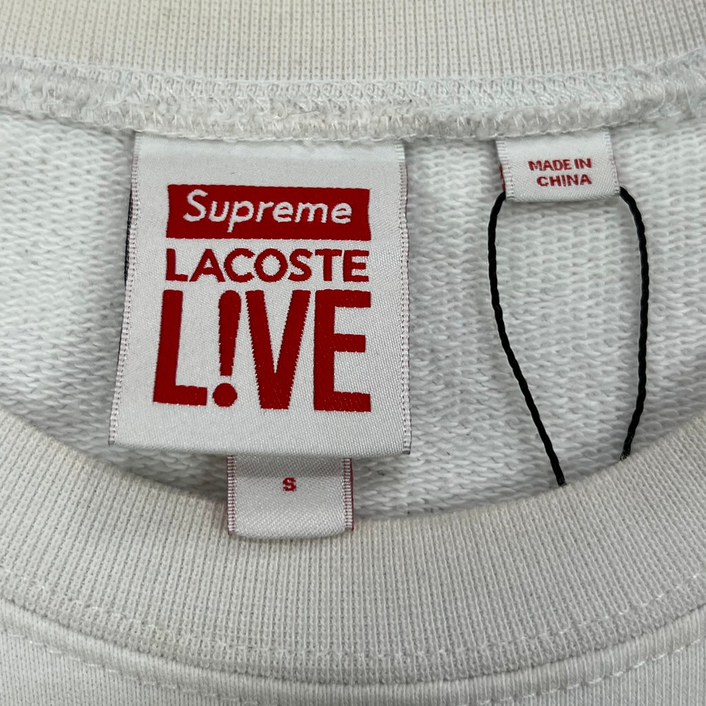 SUPREME X LACOSTE LIVE CREWNECK SWEATSHIRT