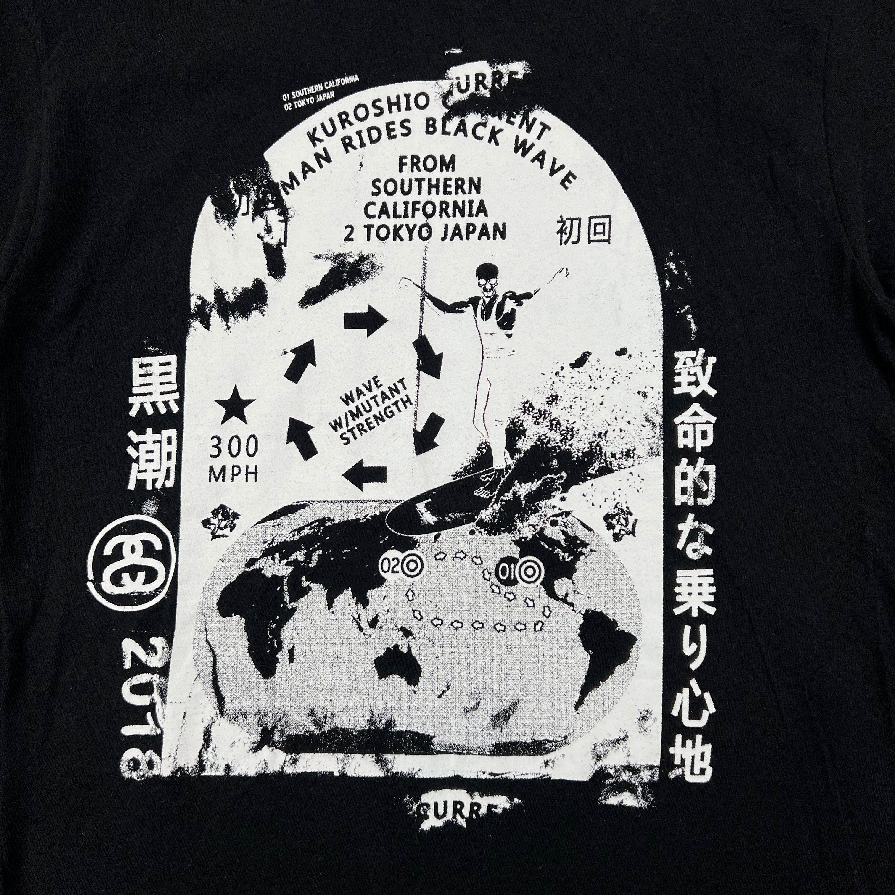STUSSY "BLACK WAVE" L/S