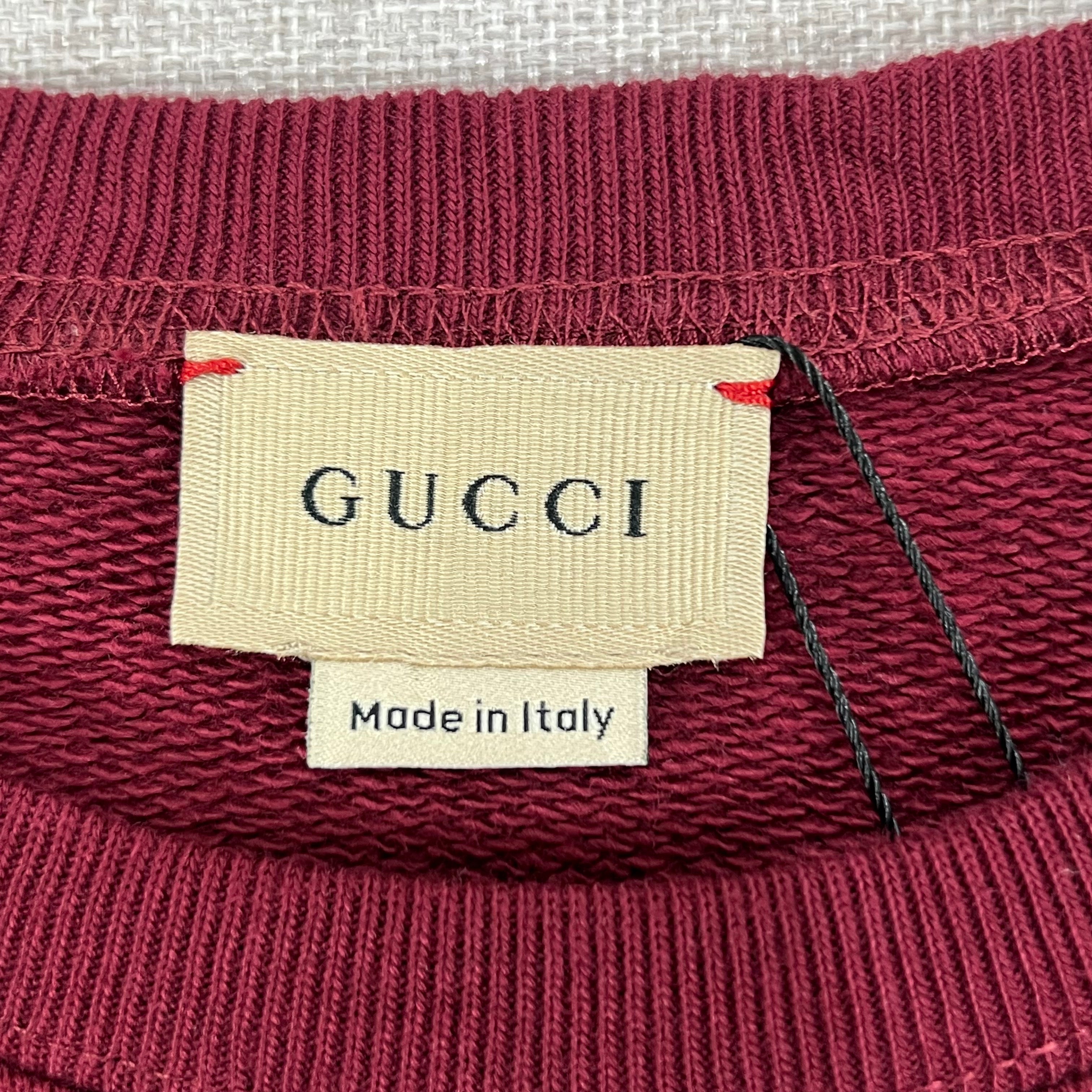 GUCCI 1921 BURGUNDY SWEATSHIRT
