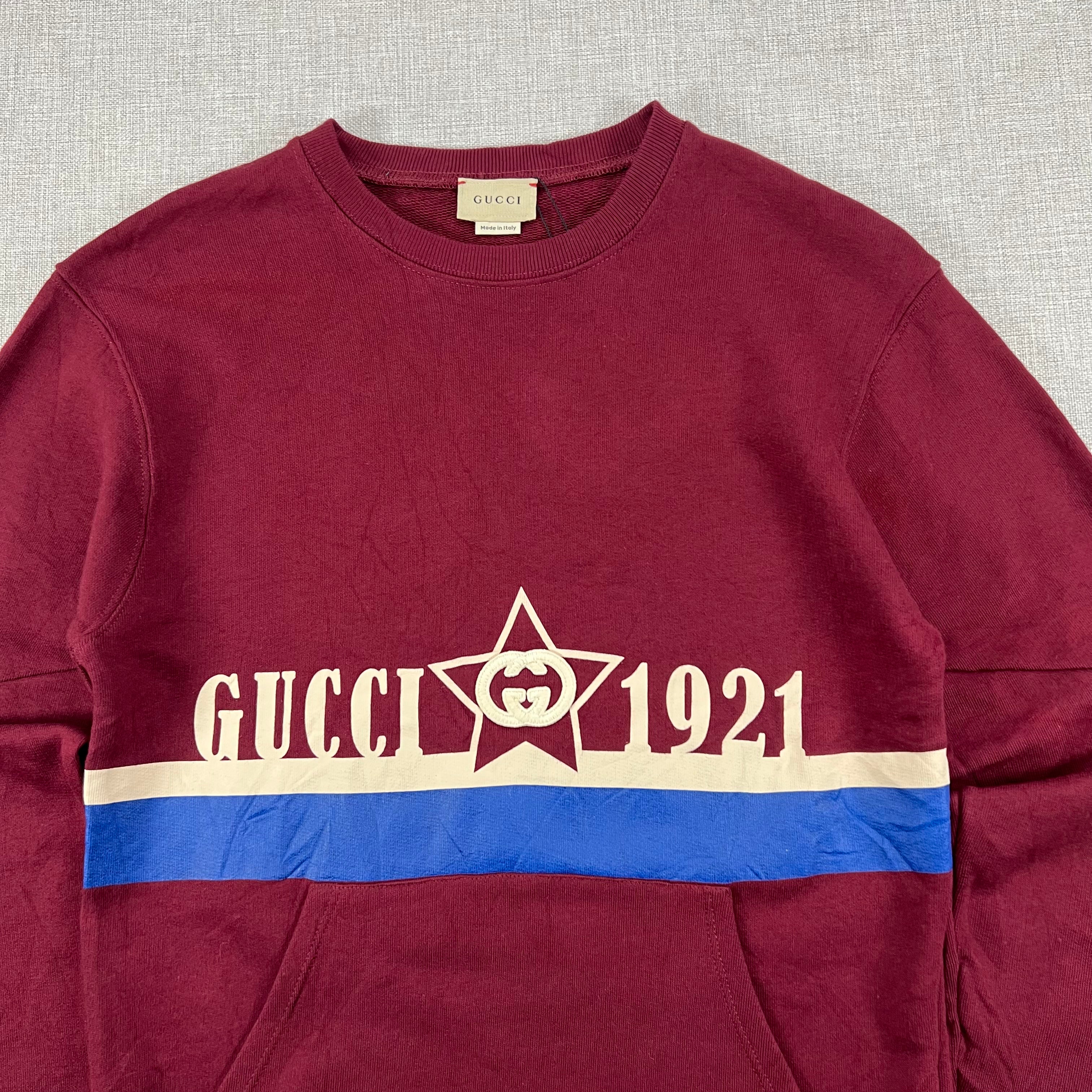 GUCCI 1921 BURGUNDY SWEATSHIRT