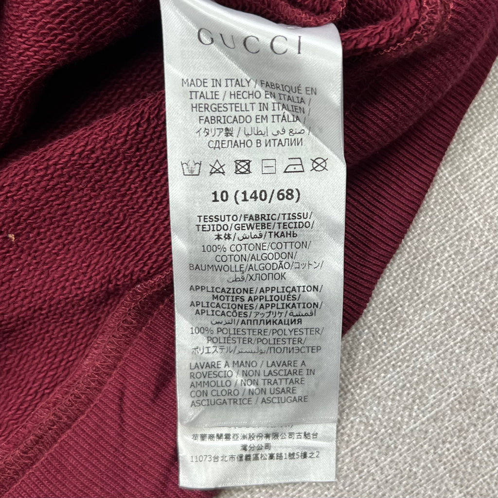 GUCCI 1921 BURGUNDY SWEATSHIRT
