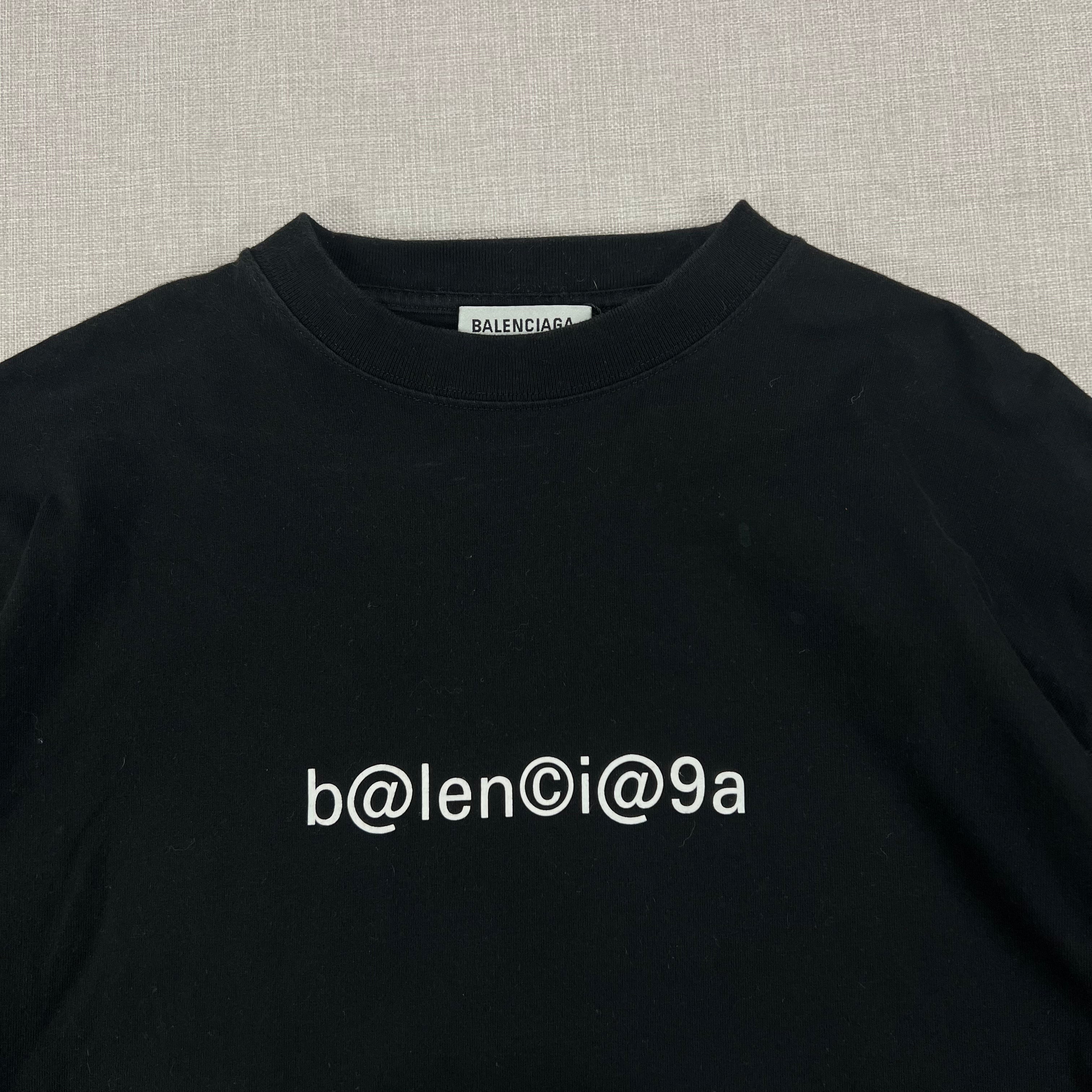 BALENCIAGA SYMBOLIC CREWNECK BLACK LONG-SLEEVE TEE