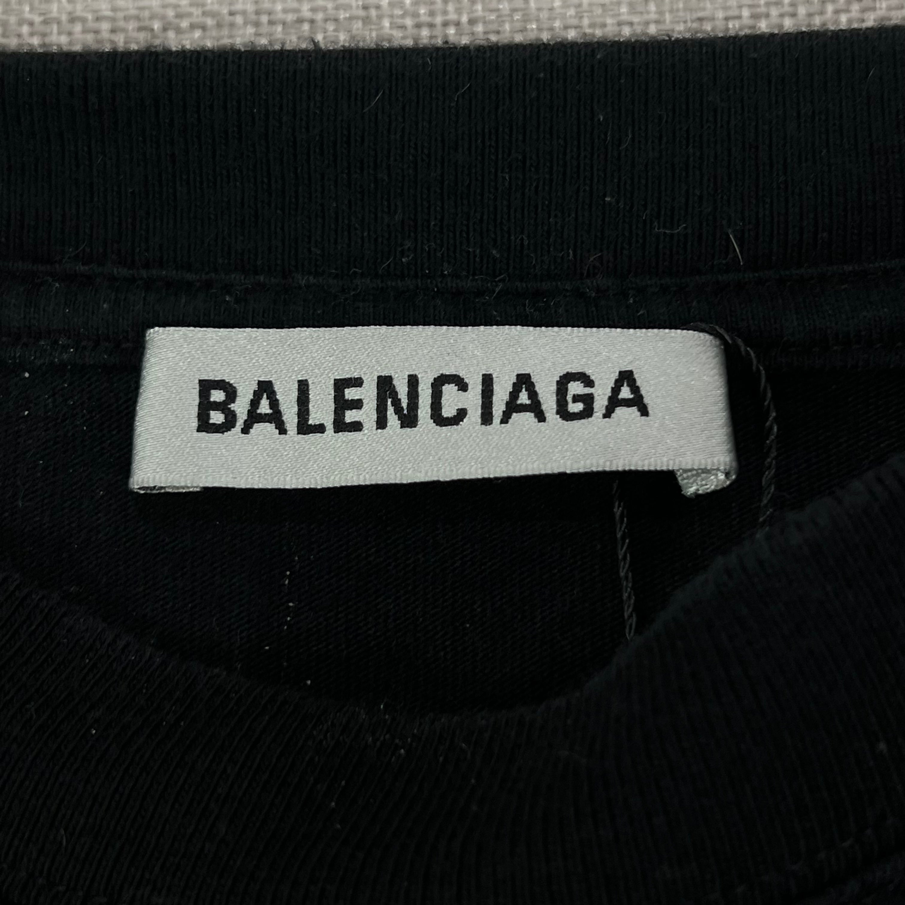 BALENCIAGA SYMBOLIC CREWNECK BLACK LONG-SLEEVE TEE