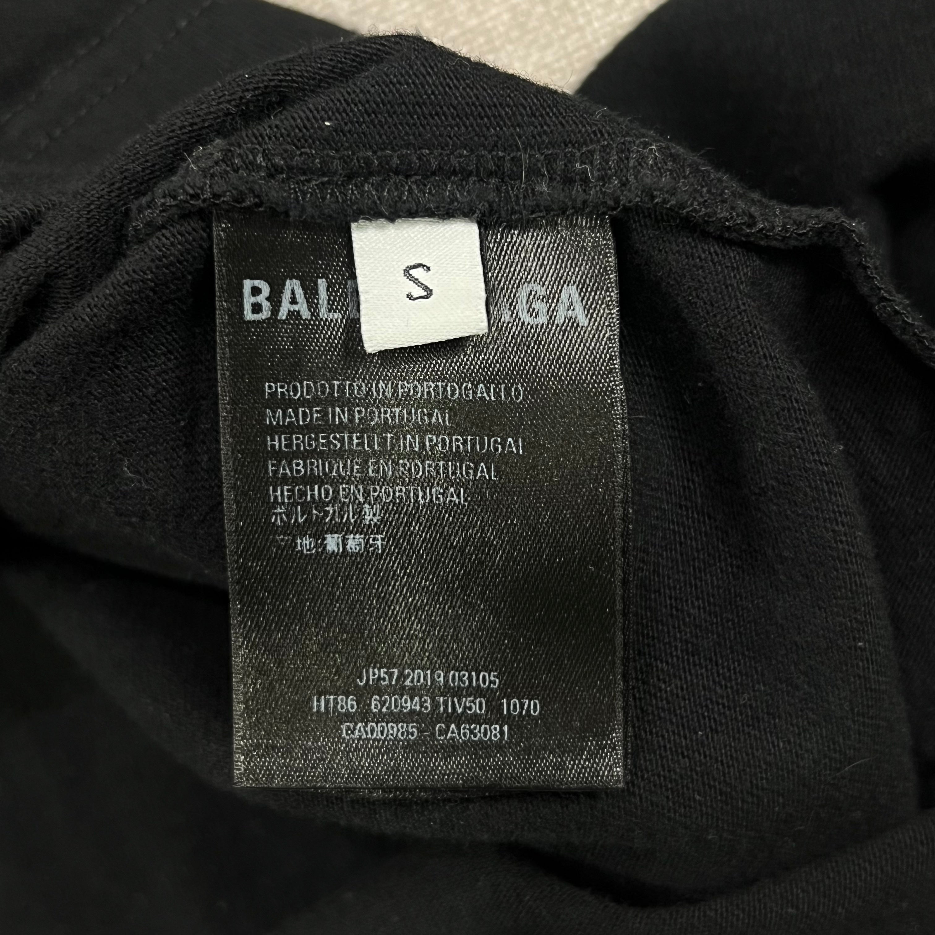 BALENCIAGA SYMBOLIC CREWNECK BLACK LONG-SLEEVE TEE