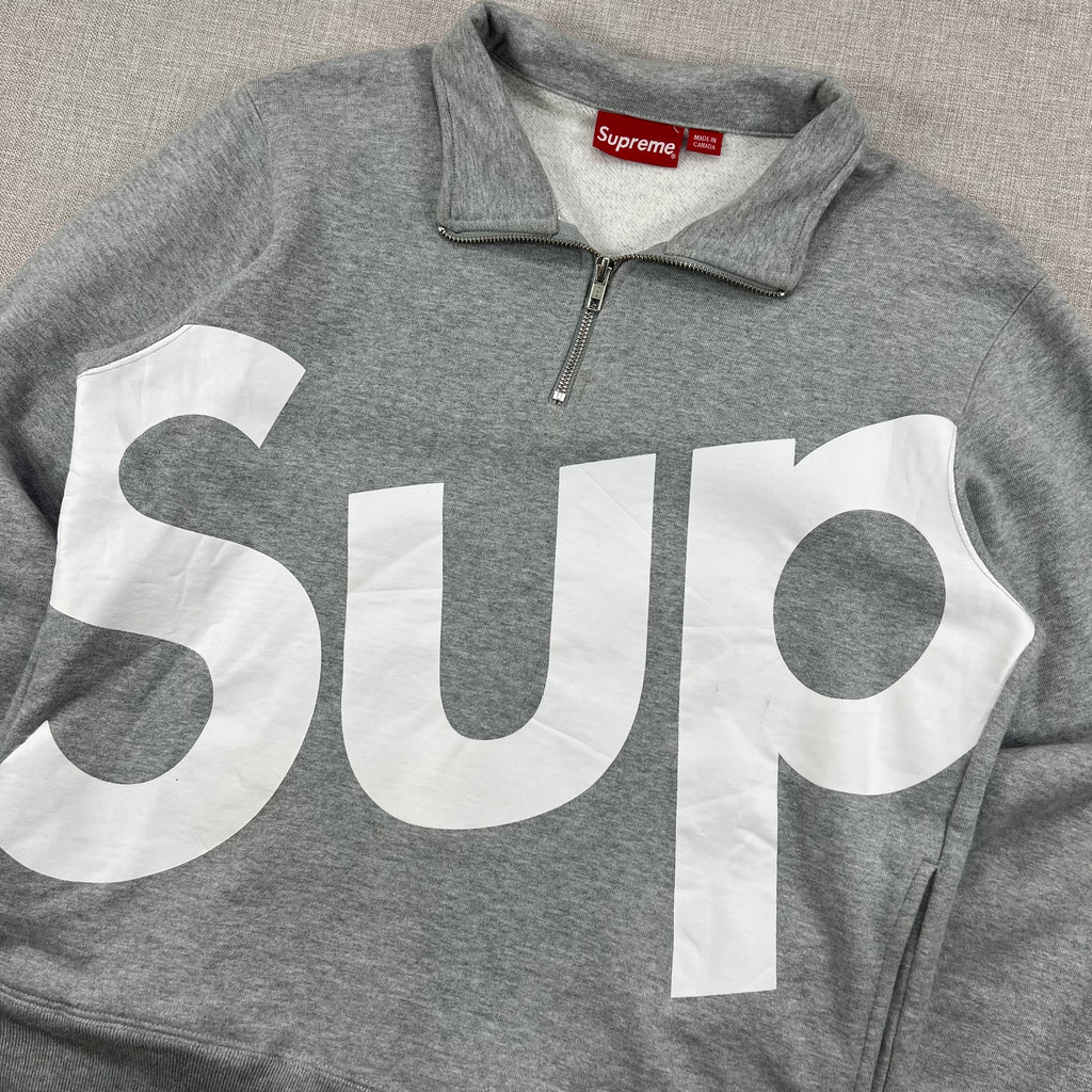 SUPREME SUP HALF ZIP PULLOVER SWEATSHIRT