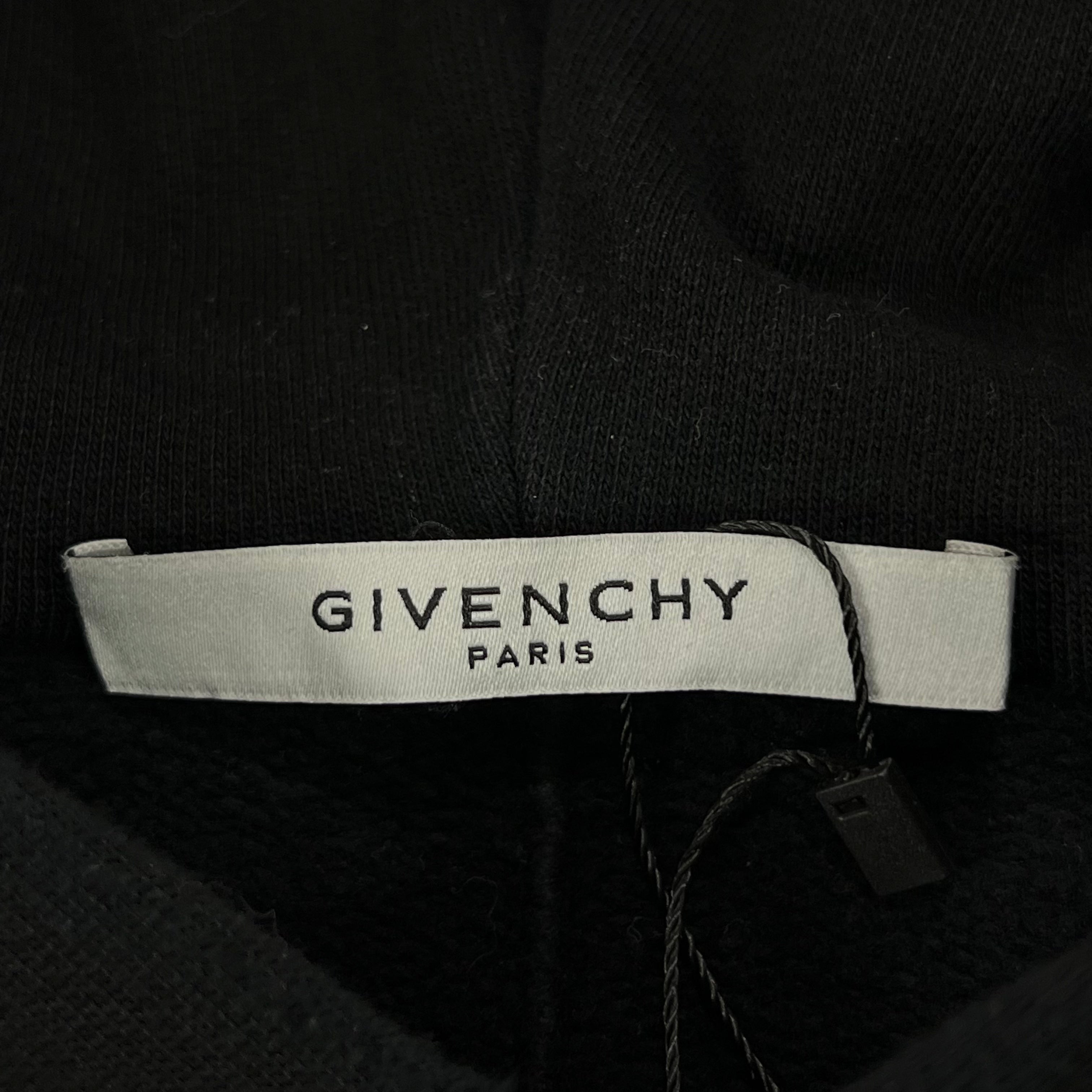GIVENCHY MENS BRANDED PATCH SLEEVELESS HOODIE