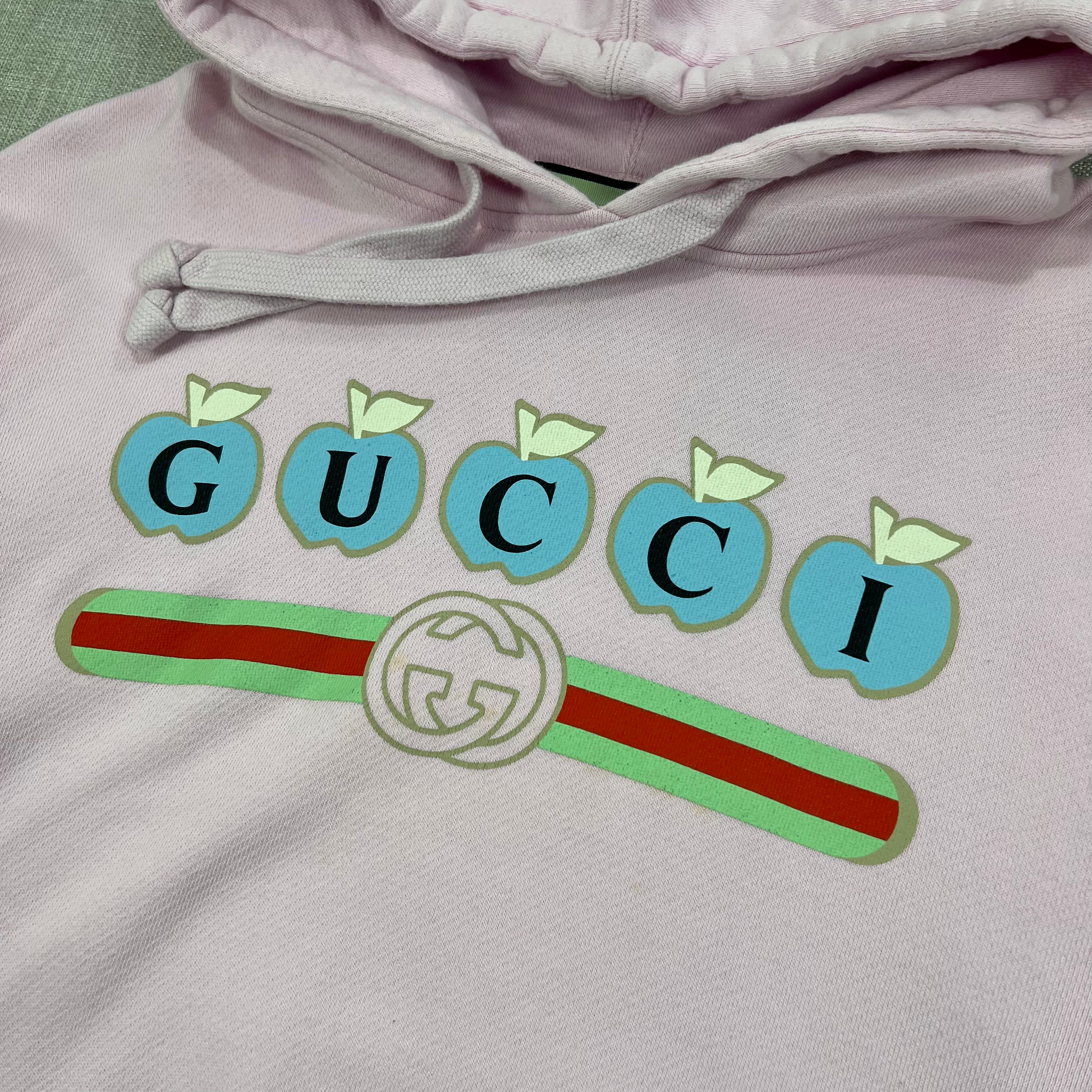 GUCCI PINK APPLE GRAPHIC HOODIE