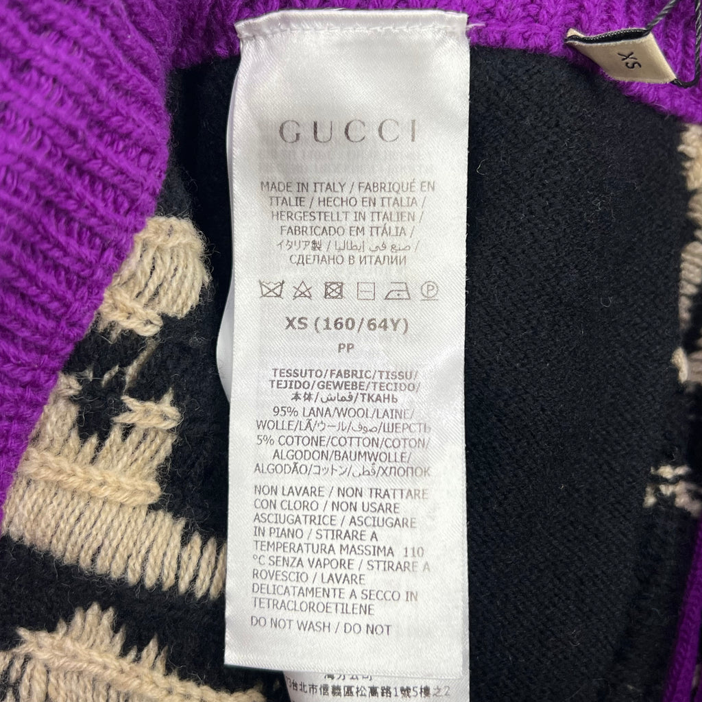 GUCCI JACQUARD-KNIT WOOL AND COTTON BLEND SHORTS