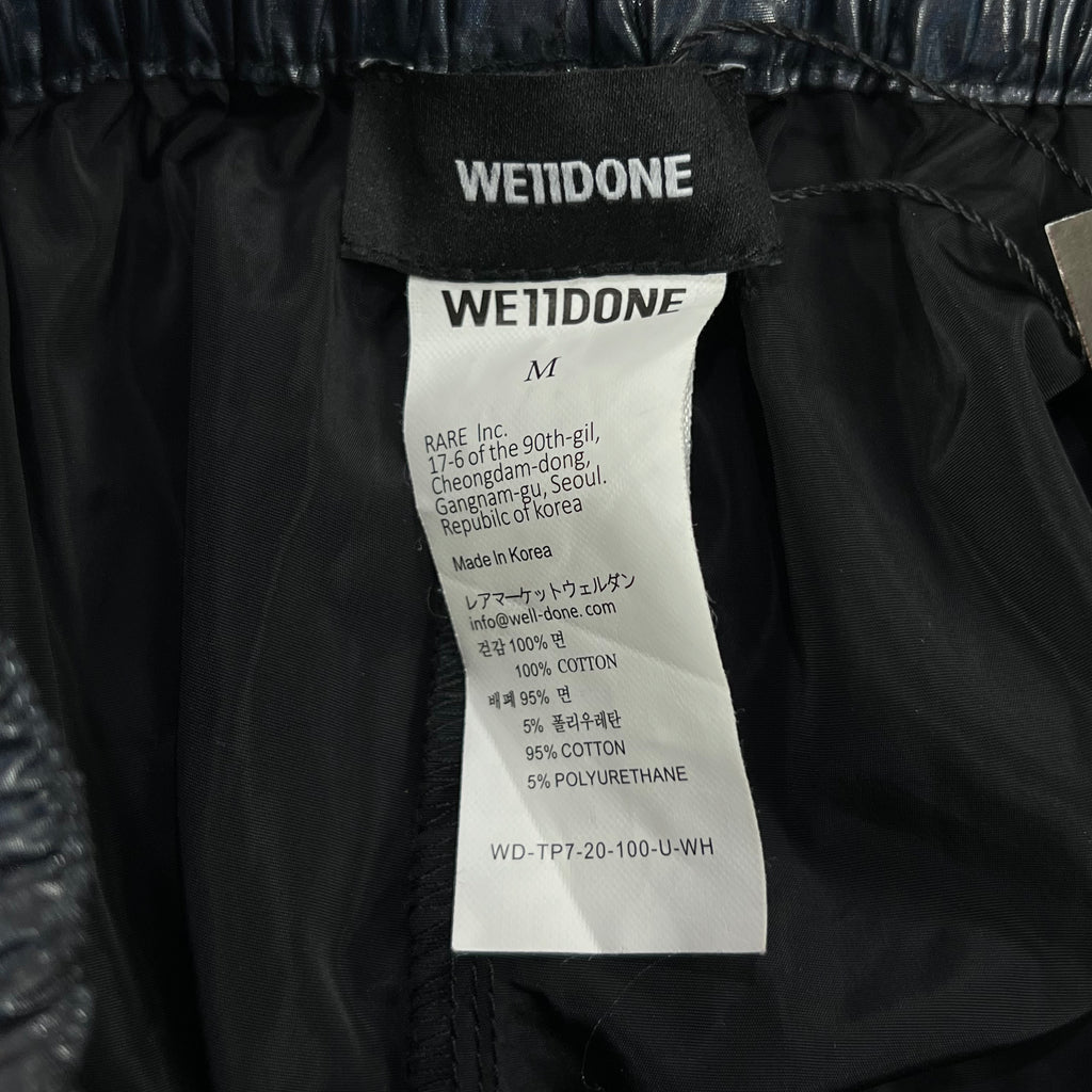 WE11DONE GLOSSY RIPSTOP SHORTS