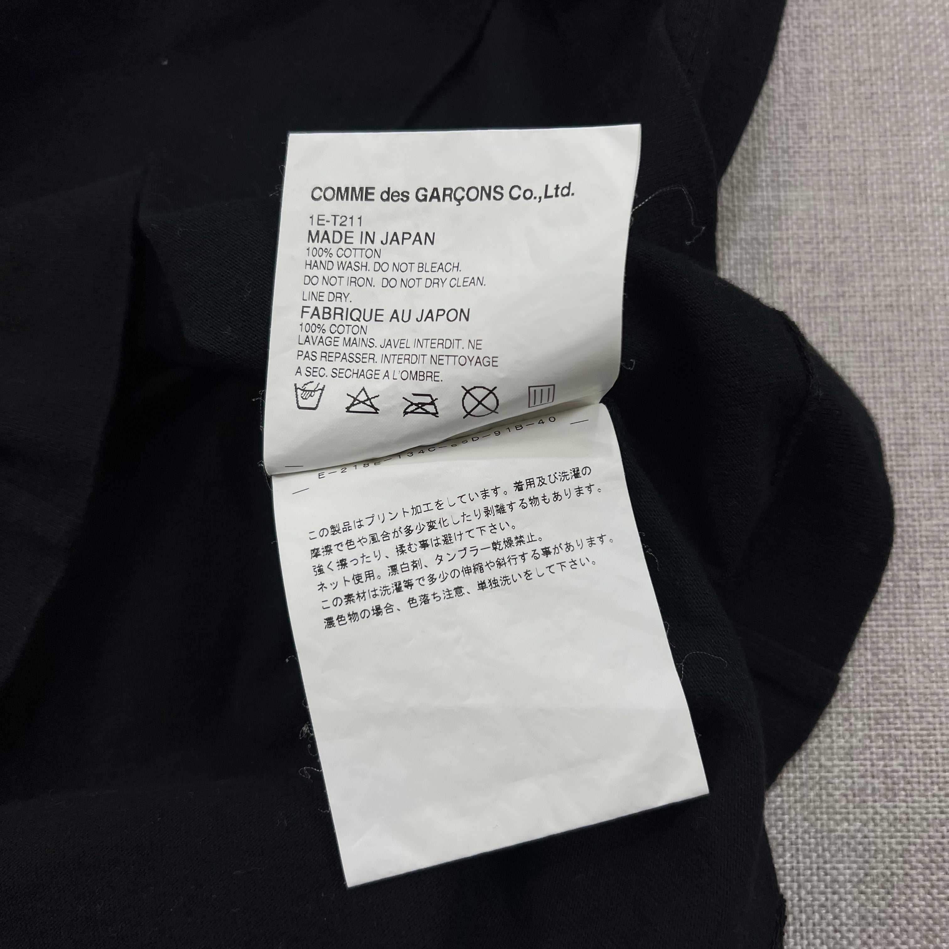 BLACK COMME DES GARRCONS TEE