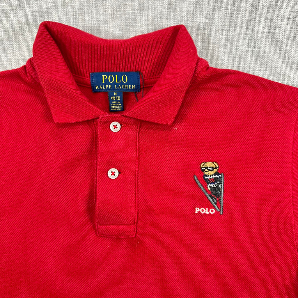 POLO RALPH LAUREN P/S EMBROIDERED SKIING BEAR