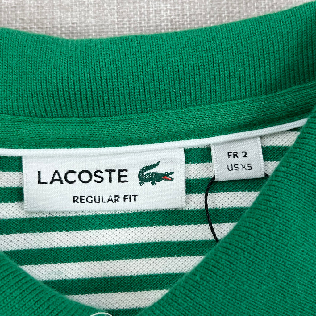 LACOSTE GREEN STRIPED P/S