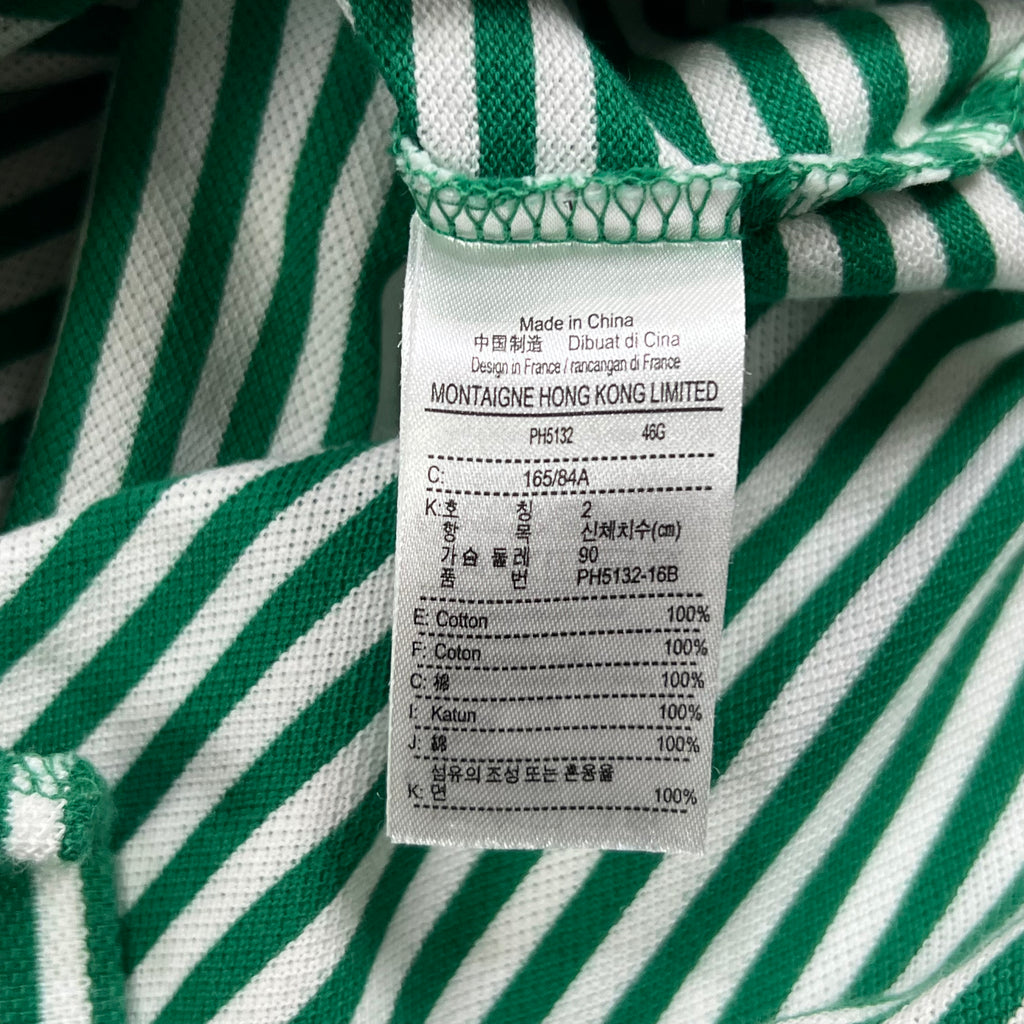 LACOSTE GREEN STRIPED P/S
