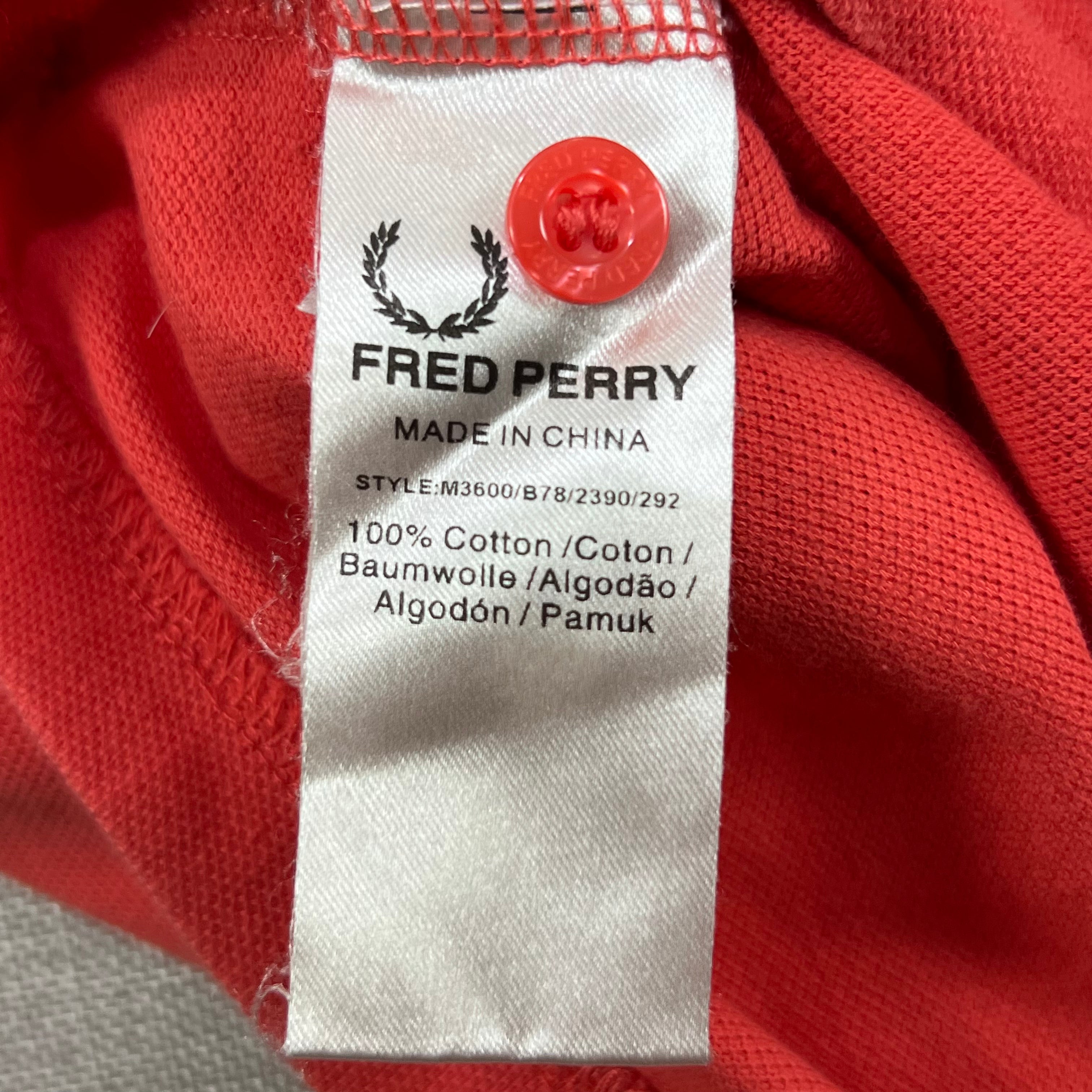 FREDPERRY TWIN TIPPING COLAR AND CUFFS P/S