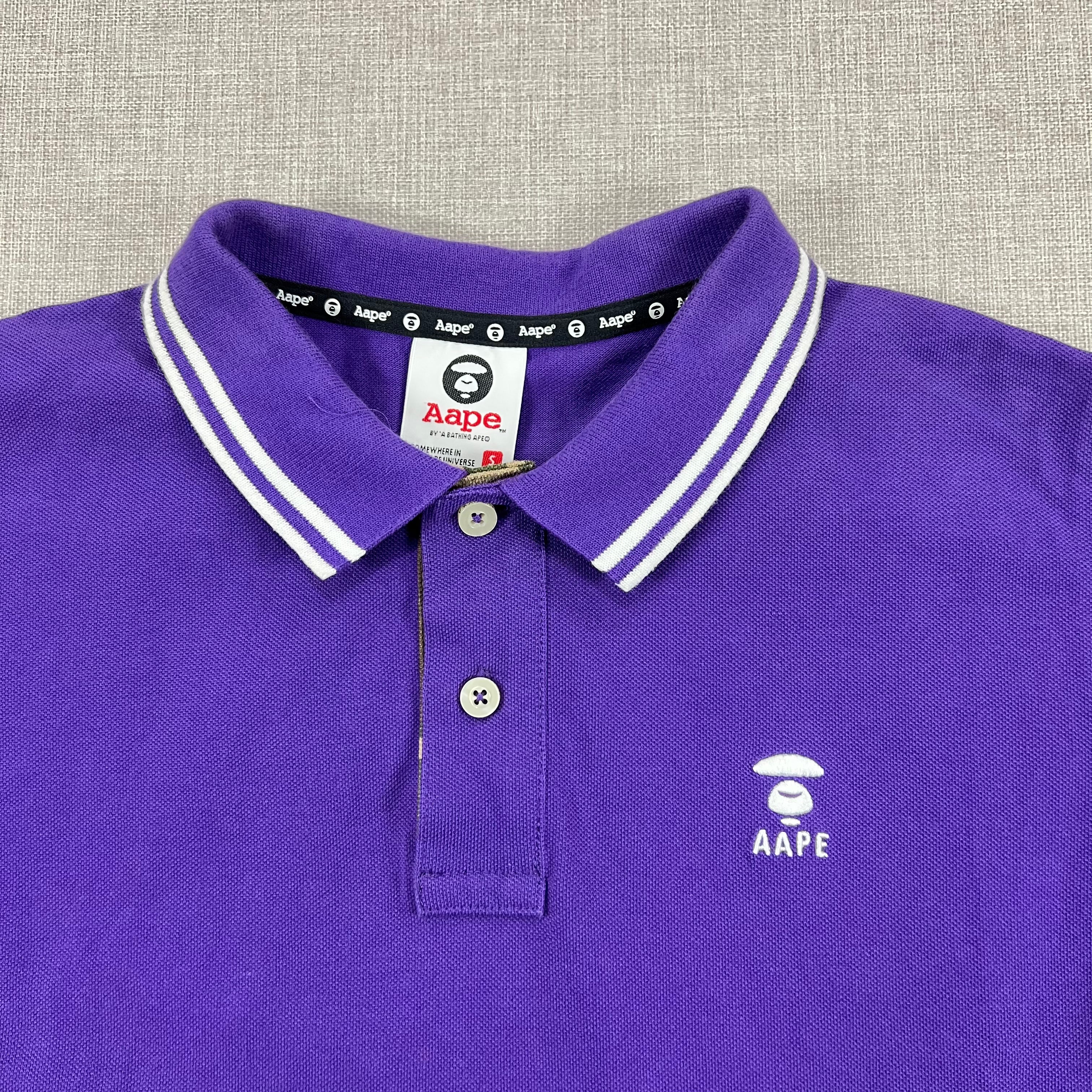 AAPE POLO SHIRT PURPLE