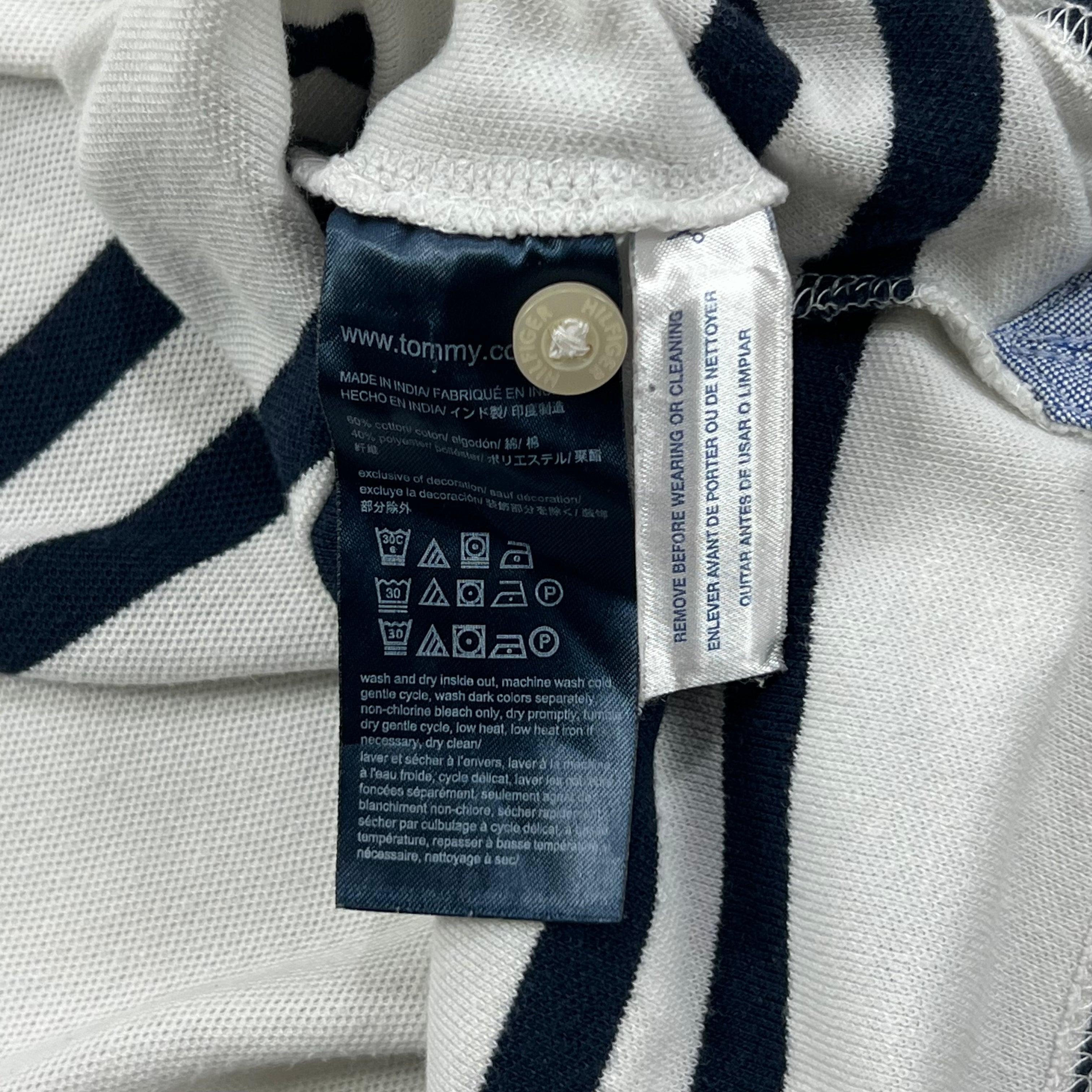 TOMMY HILFIGER HORIZONTAL NAVY STRIPES P/S