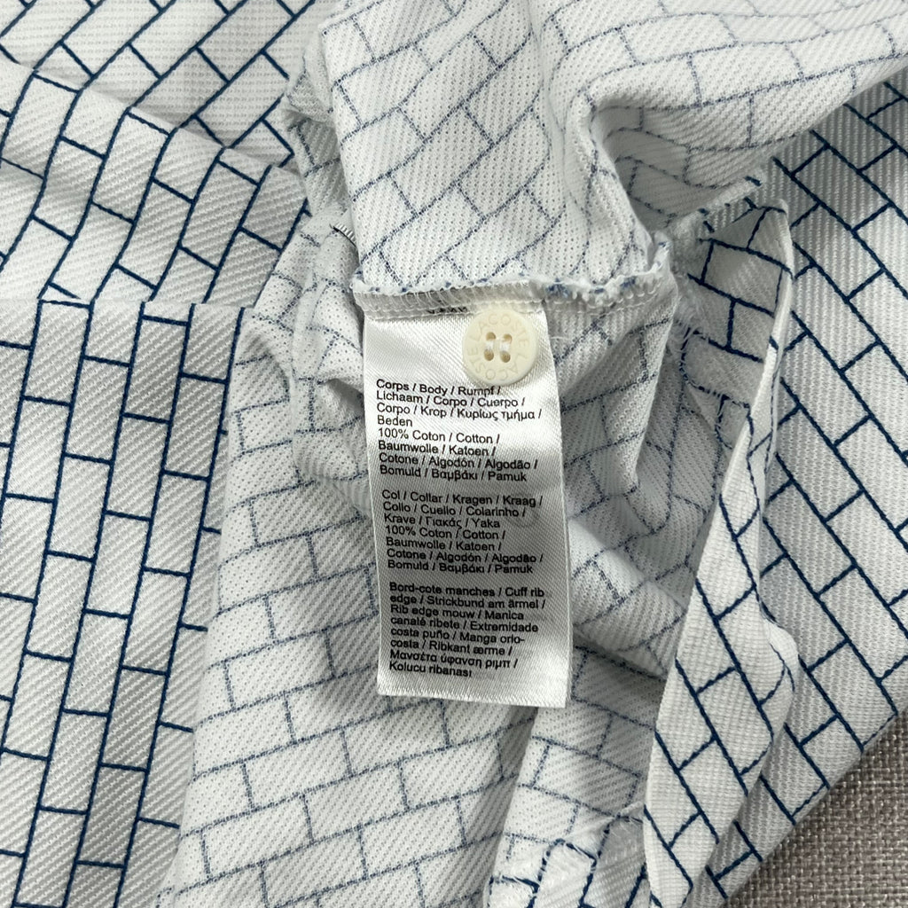 LACOSTE SPORTS GEOMETRIC GRID PATTERN POLO