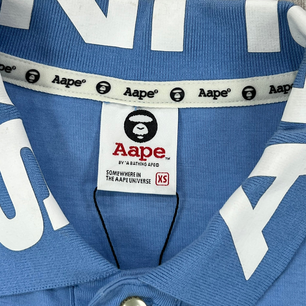 AAPE P/S "AAPE NOW" BLUE & WHITE COLORBLOCK