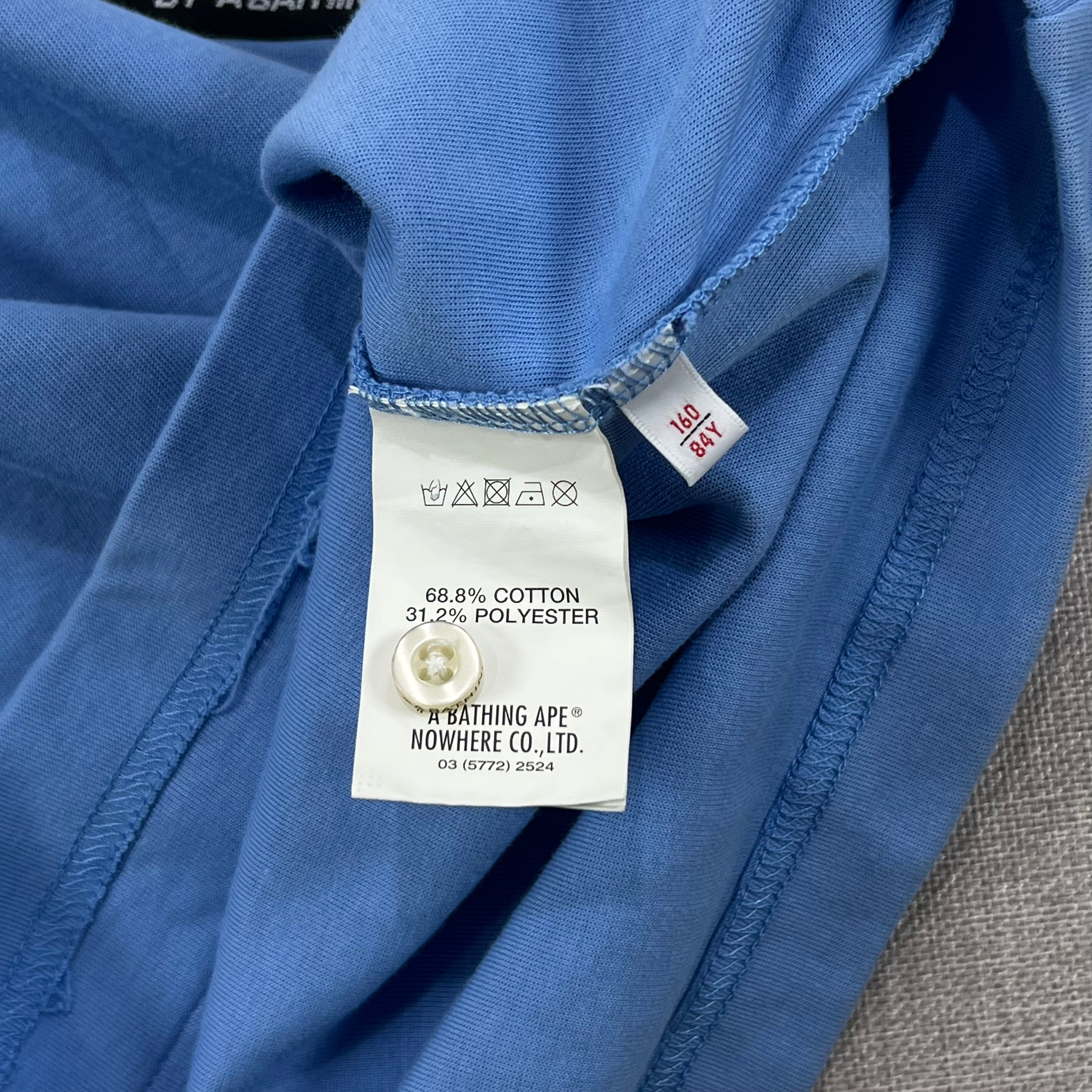 AAPE P/S "AAPE NOW" BLUE & WHITE COLORBLOCK