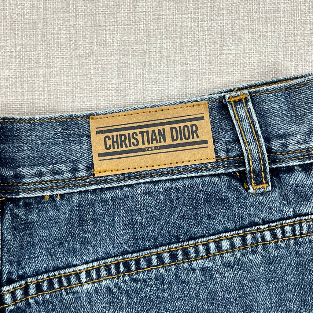 CHRISTIAN DIOR INDIGO DENIM MINI SKIRT