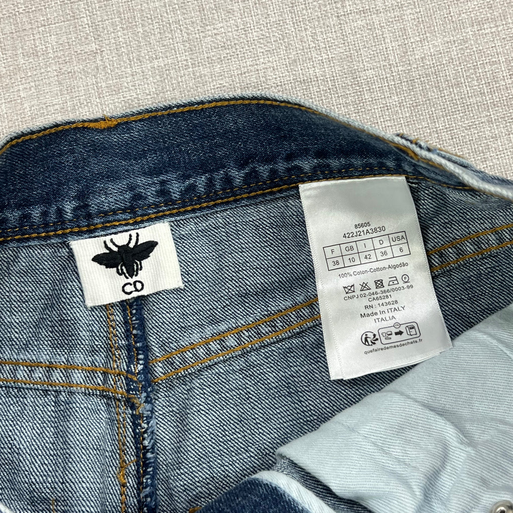 CHRISTIAN DIOR INDIGO DENIM MINI SKIRT