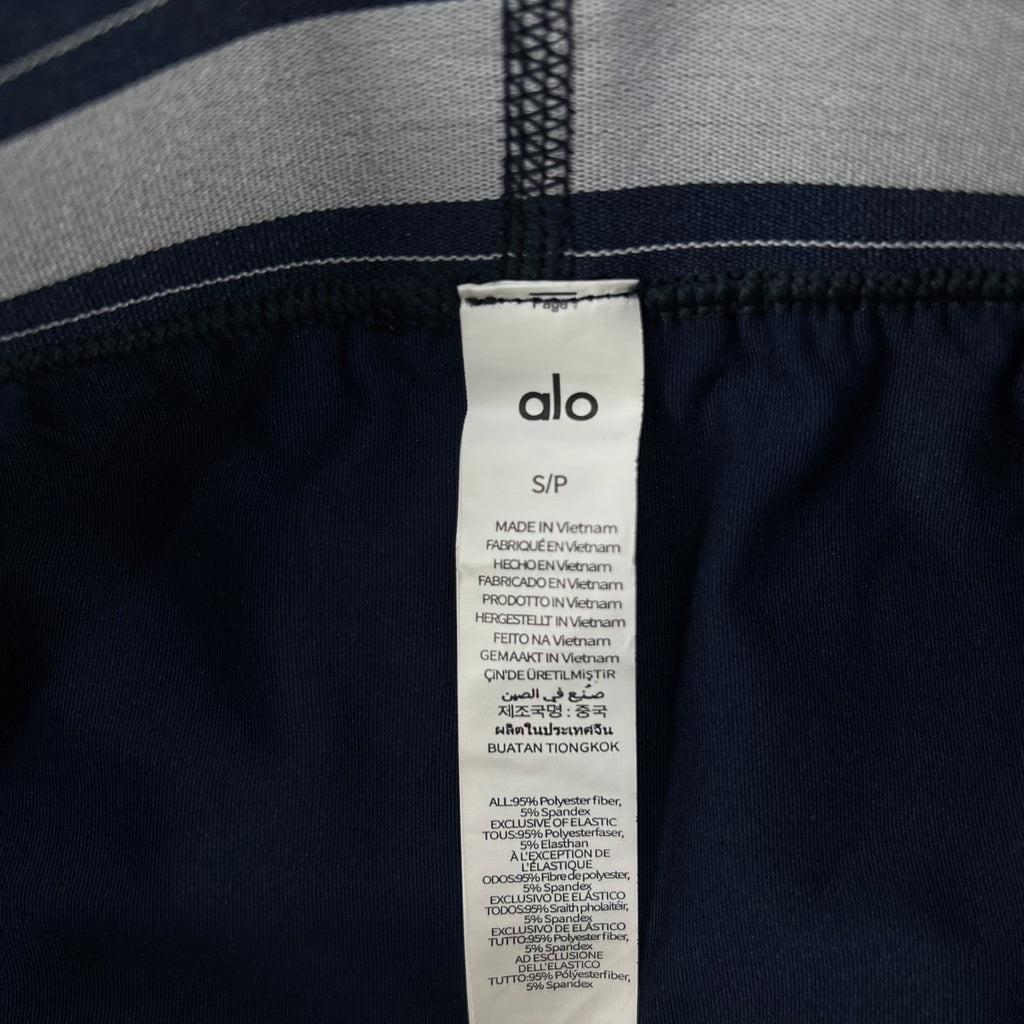 ALO YOGA MATCH POINT SHORTS NAVY BLUE