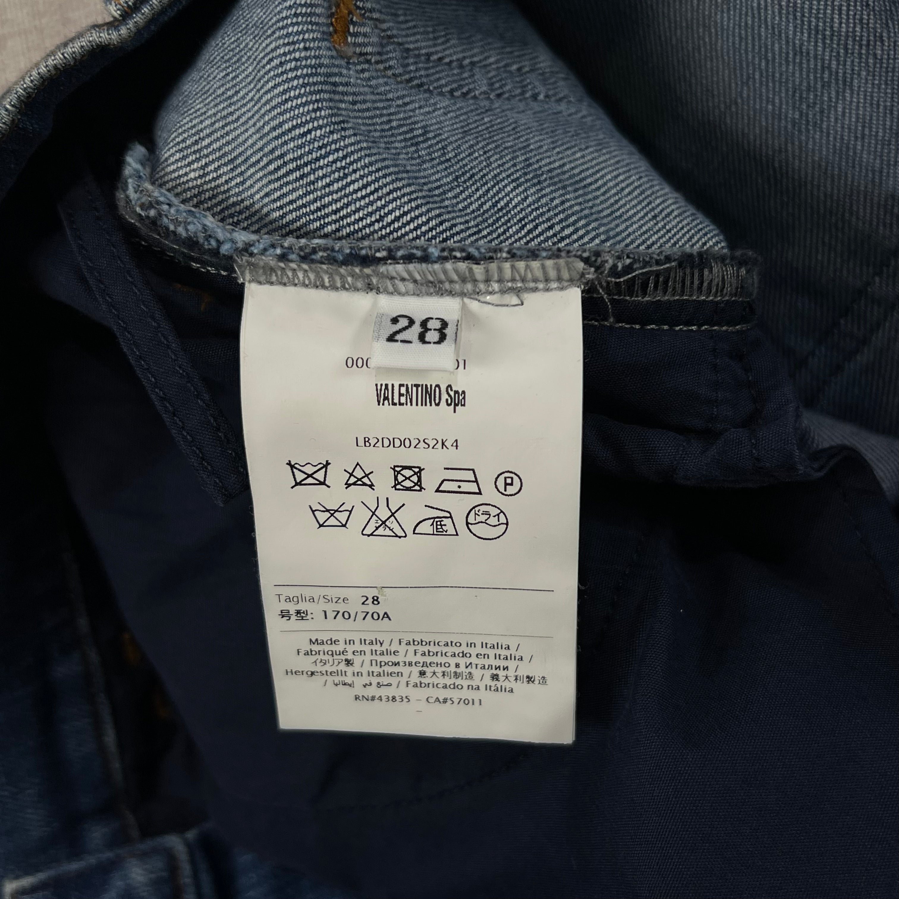 VALENTINO DENIM STAR PRINT PATTERN SHORT