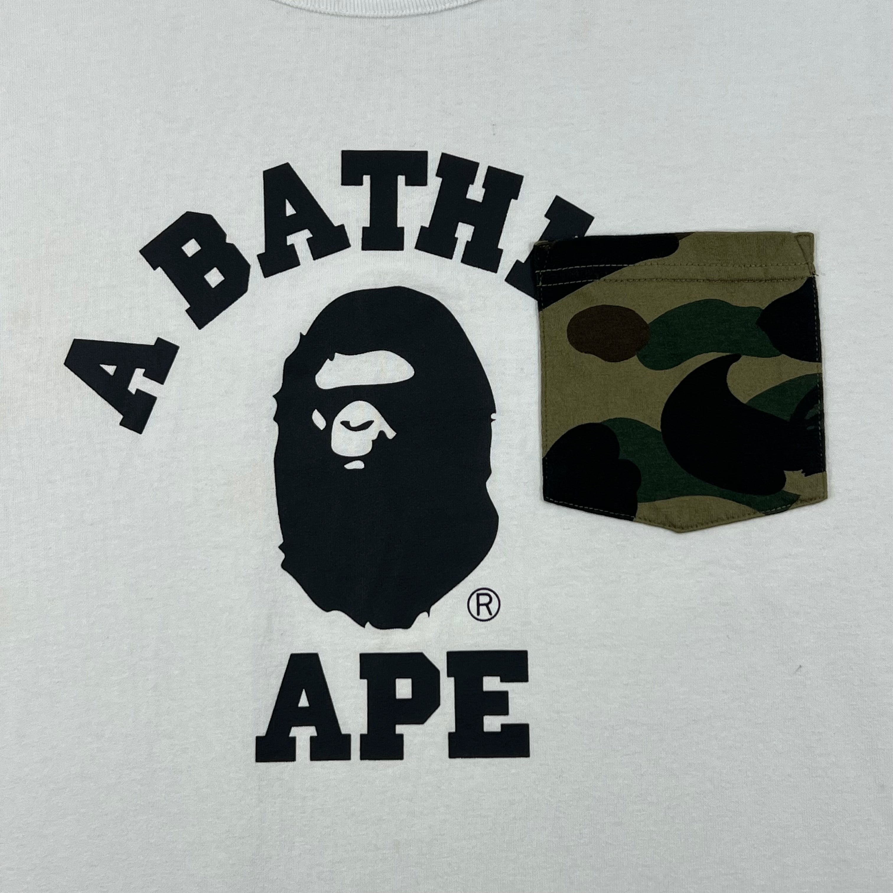BAPE "1ST CAMO COLLEGE" POCKET TEE