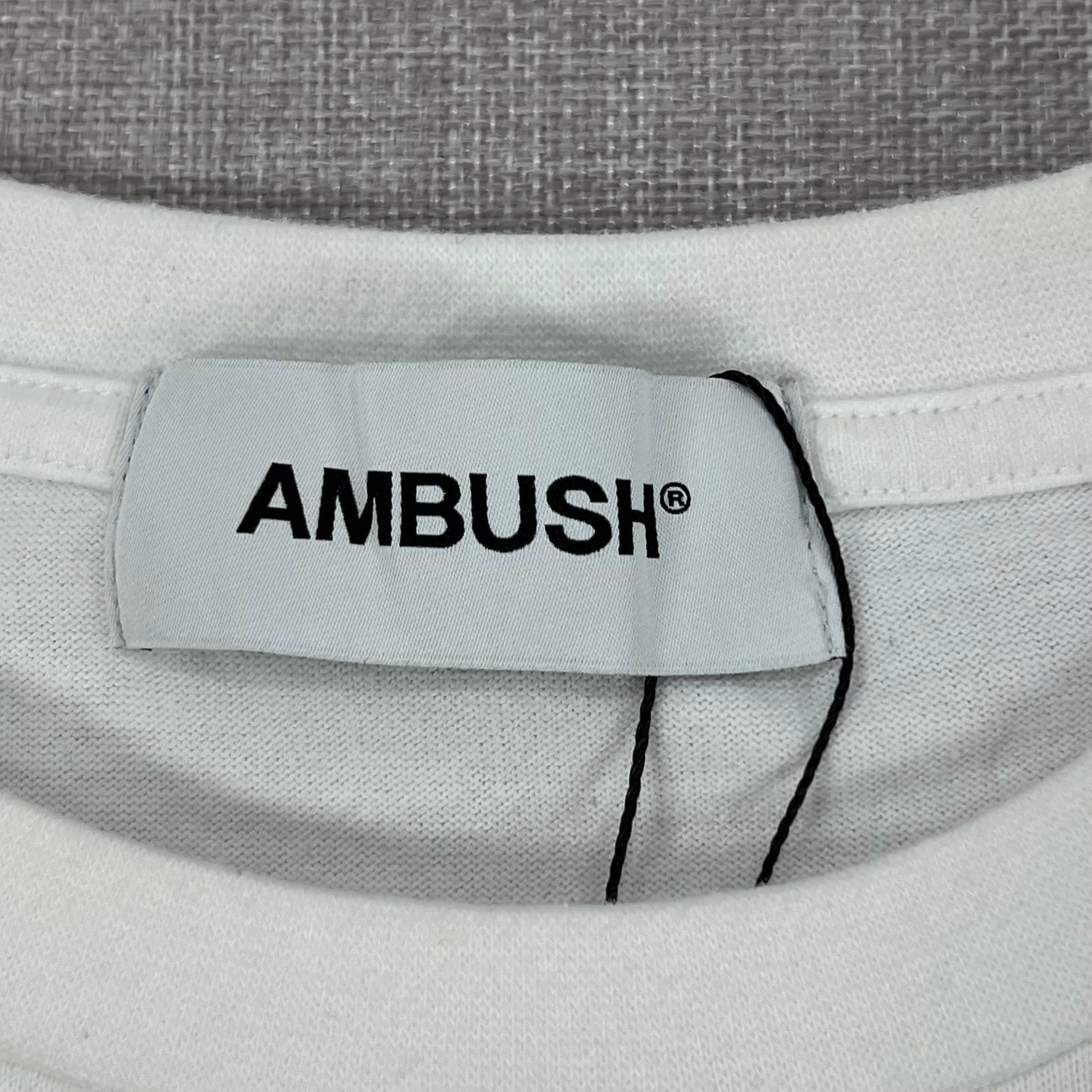 AMBUSH WHITE LOGO POCKET TEE