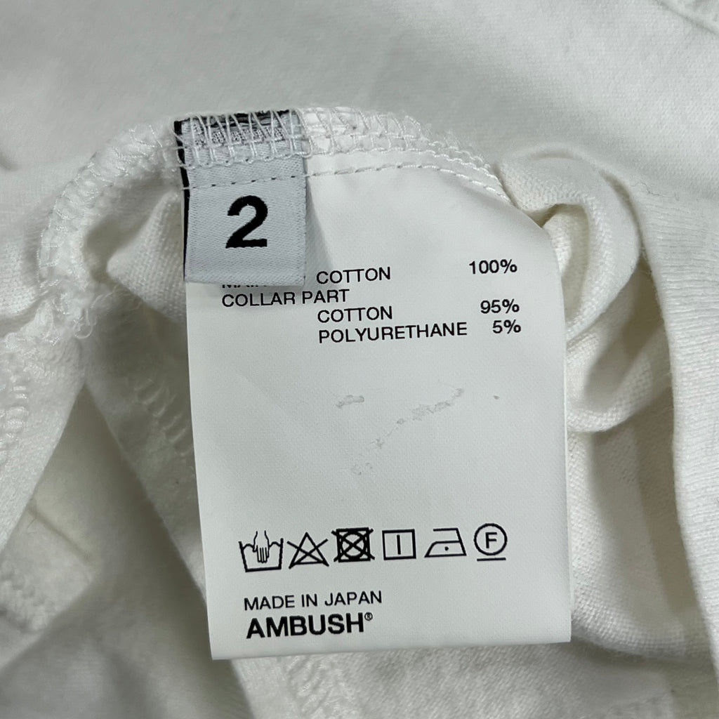 AMBUSH WHITE LOGO POCKET TEE