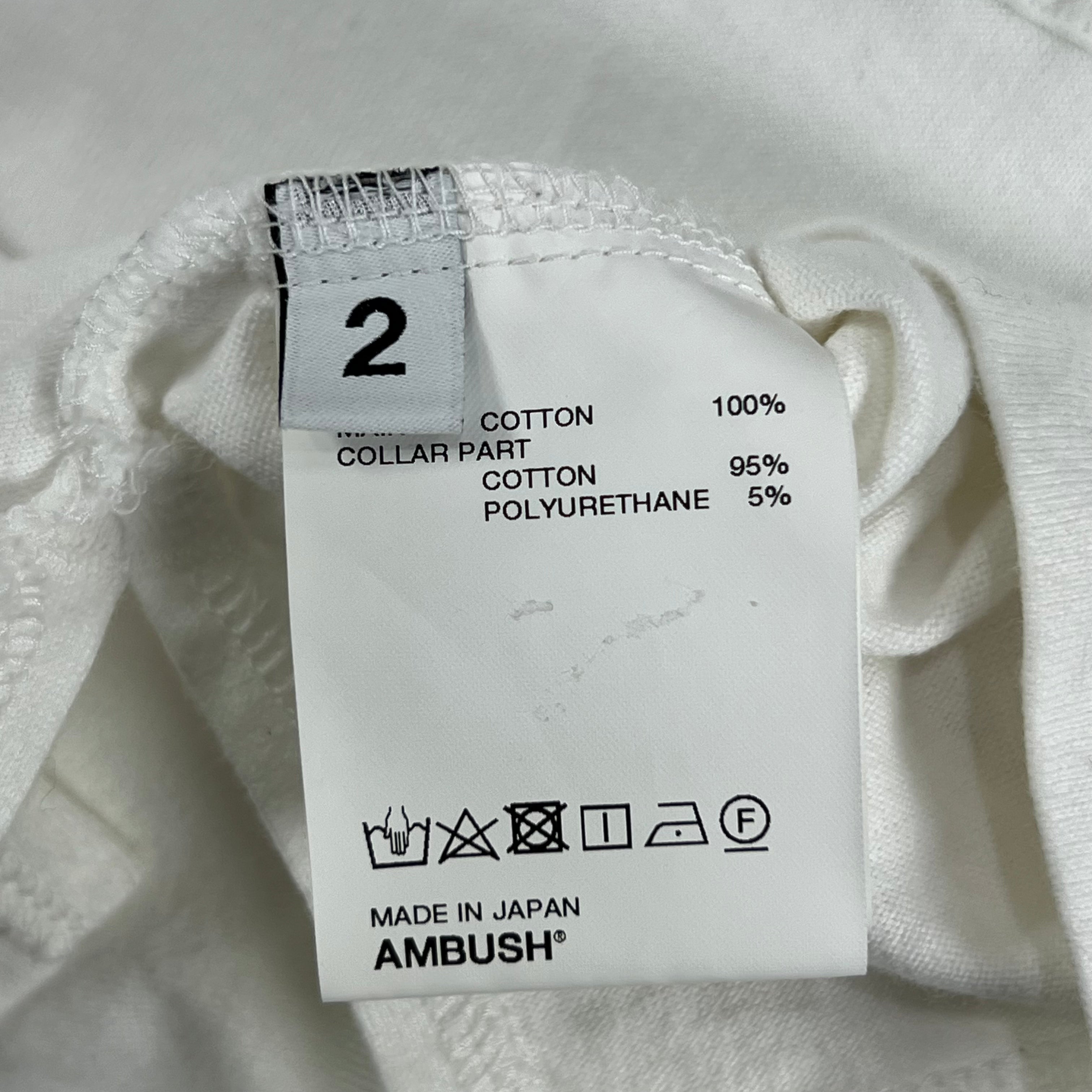 AMBUSH WHITE LOGO POCKET TEE