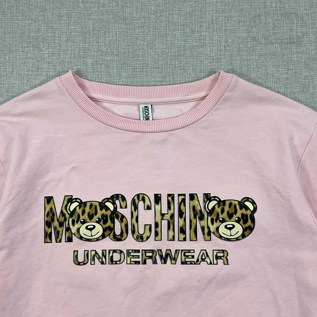 MOSCHINO UNDERWEAR LEOPARD BEAR LOGO SWEATSHIRT