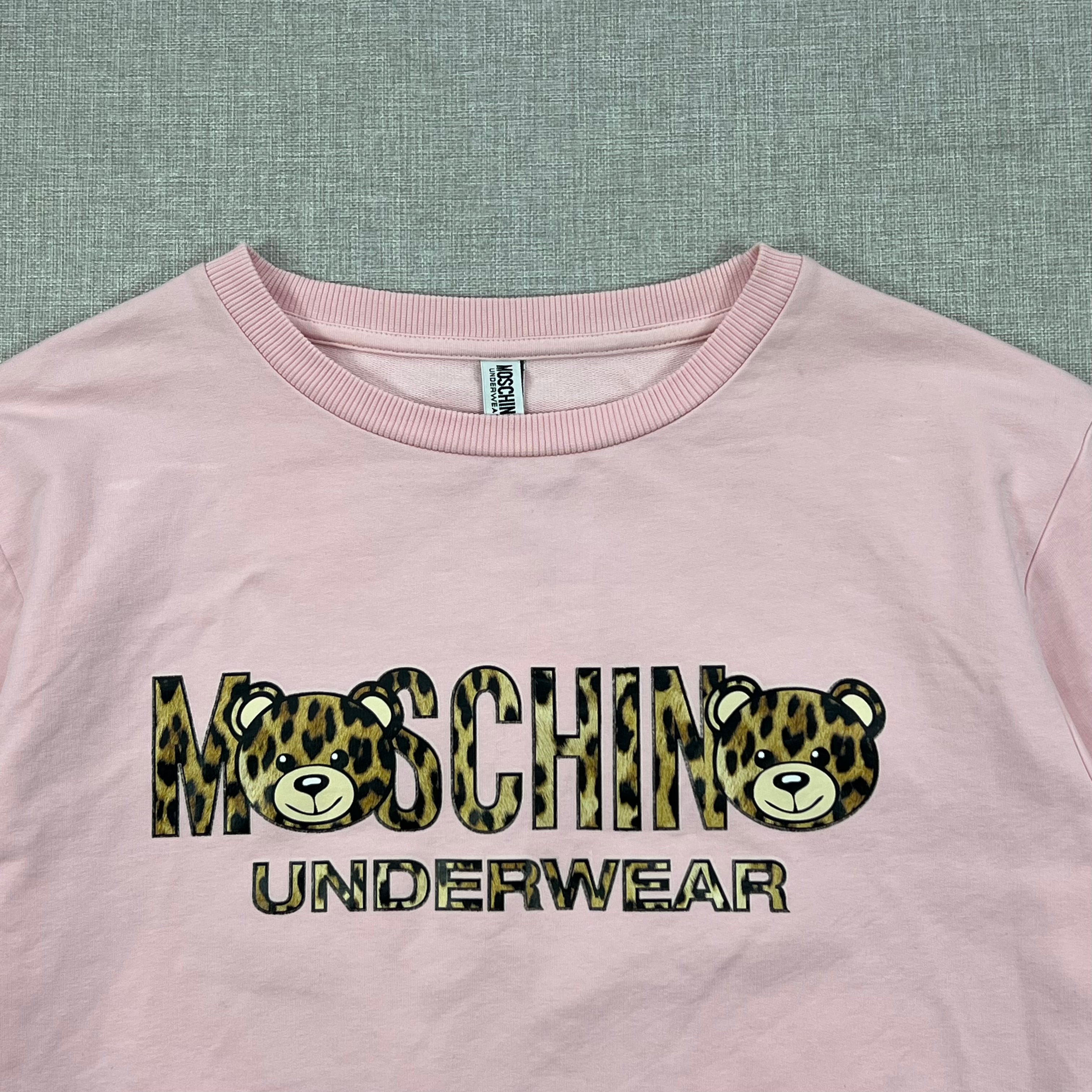 MOSCHINO UNDERWEAR LEOPARD BEAR LOGO SWEATSHIRT