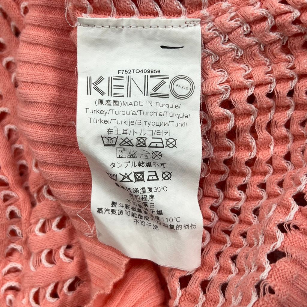 KENZO PARADISE PINK MESH KNITTED SWEATER